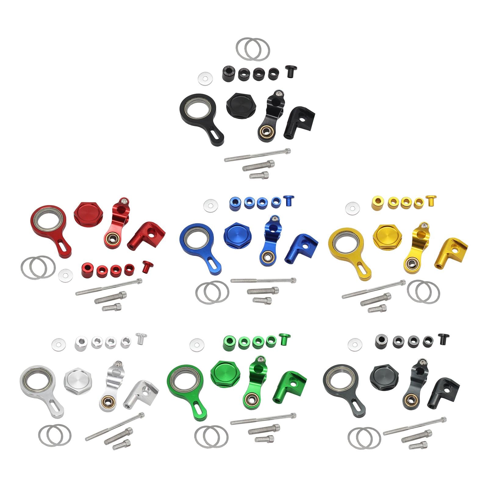 Motorcycle Steering Damper Bracket Mount Set for Yamaha Yzf R6 Yzf R1 Black