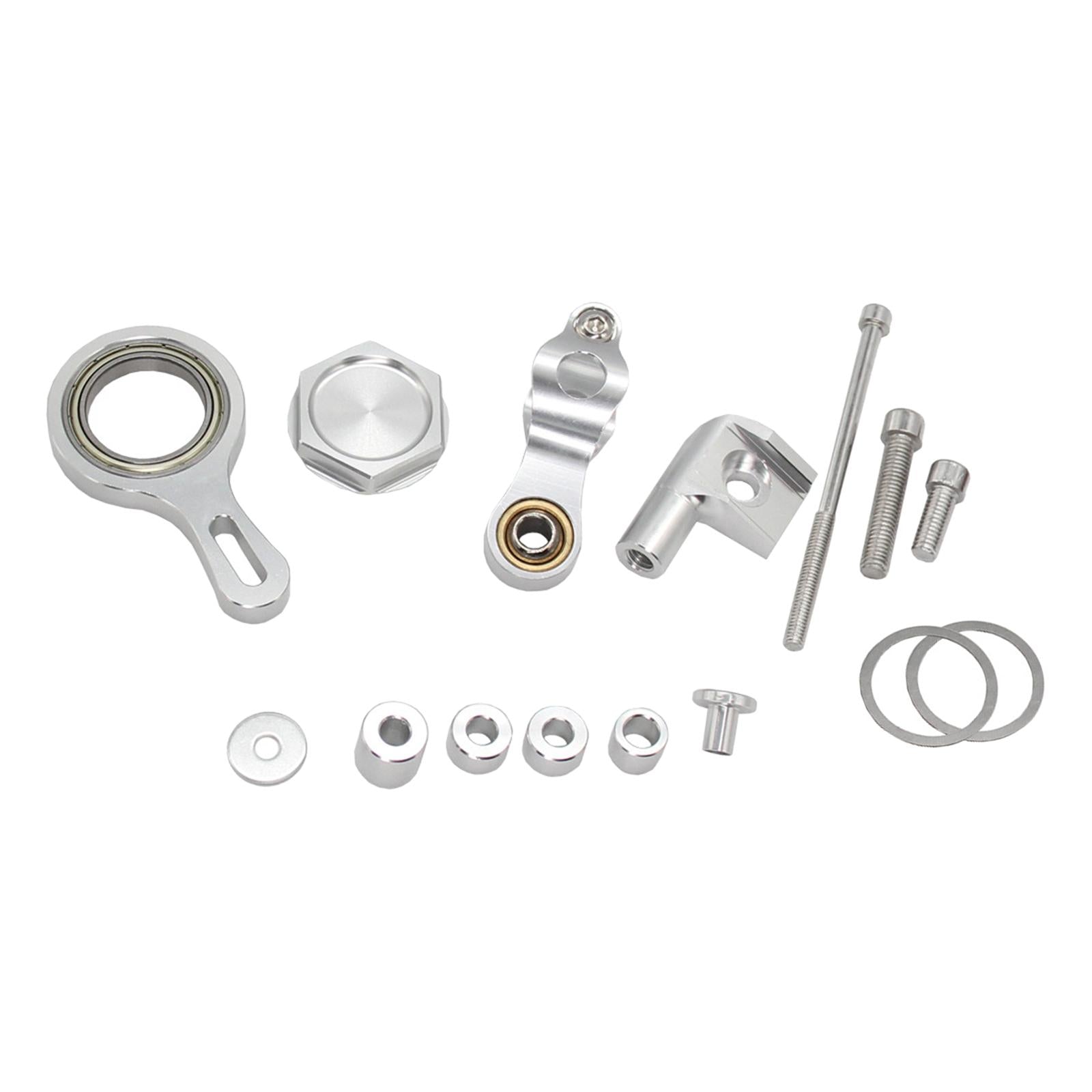 Motorcycle Steering Damper Bracket Mount Set for Yamaha Yzf R6 Yzf R1 Argent