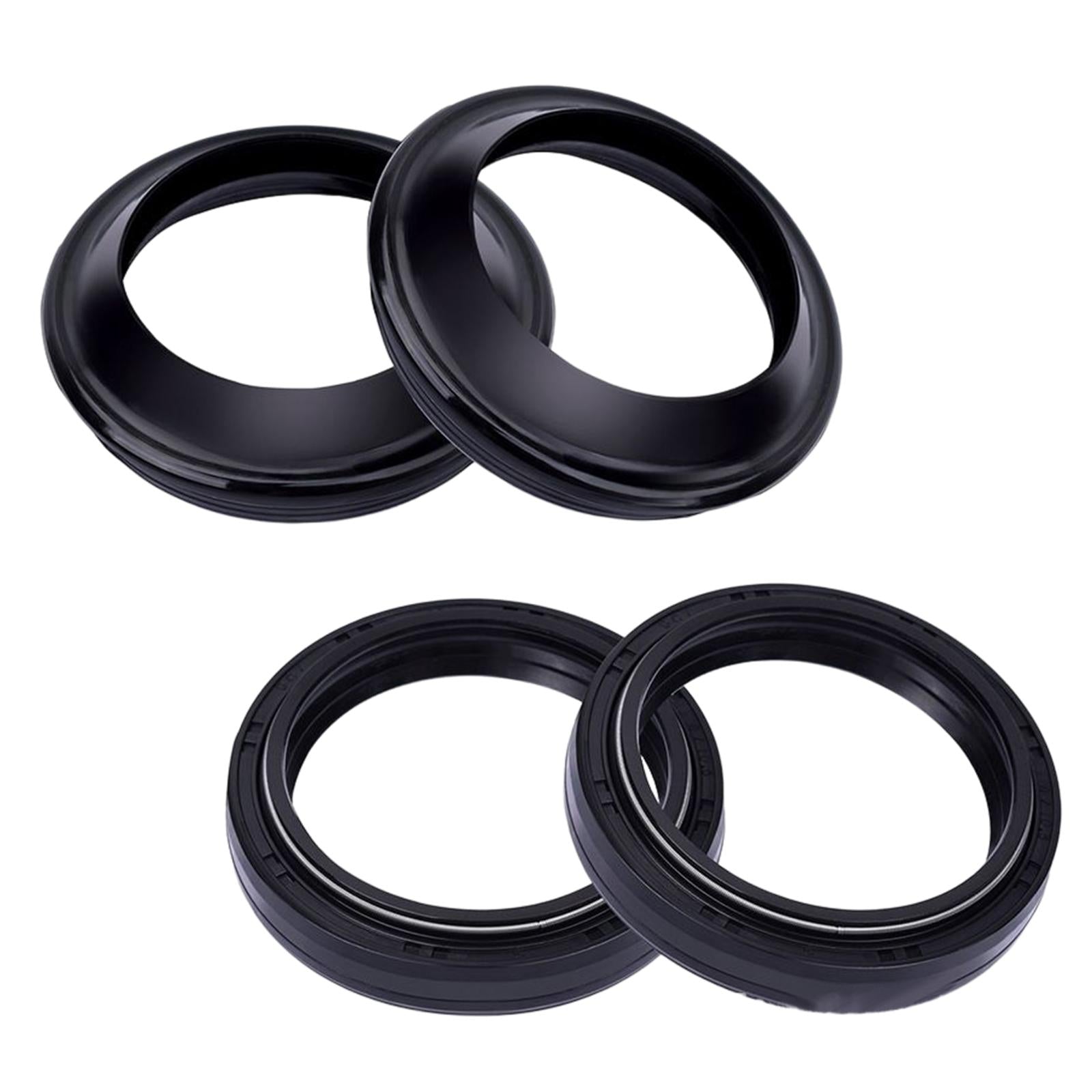 2x4Pcs Motorcycle Front Fork Dust and Oil Seal Premium Durable for Yamaha