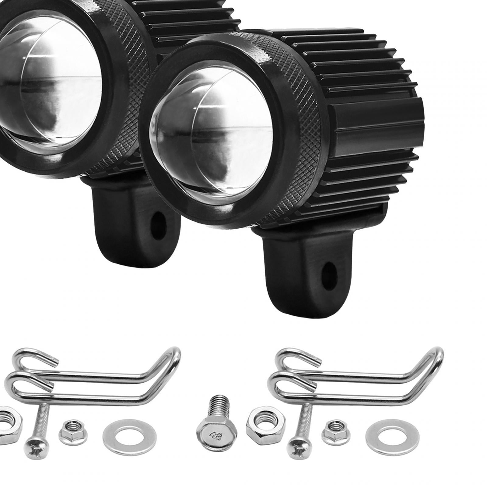 Motorcycle LED Driving Lights with Mounting Bracket for Truck ATV UTV Black
