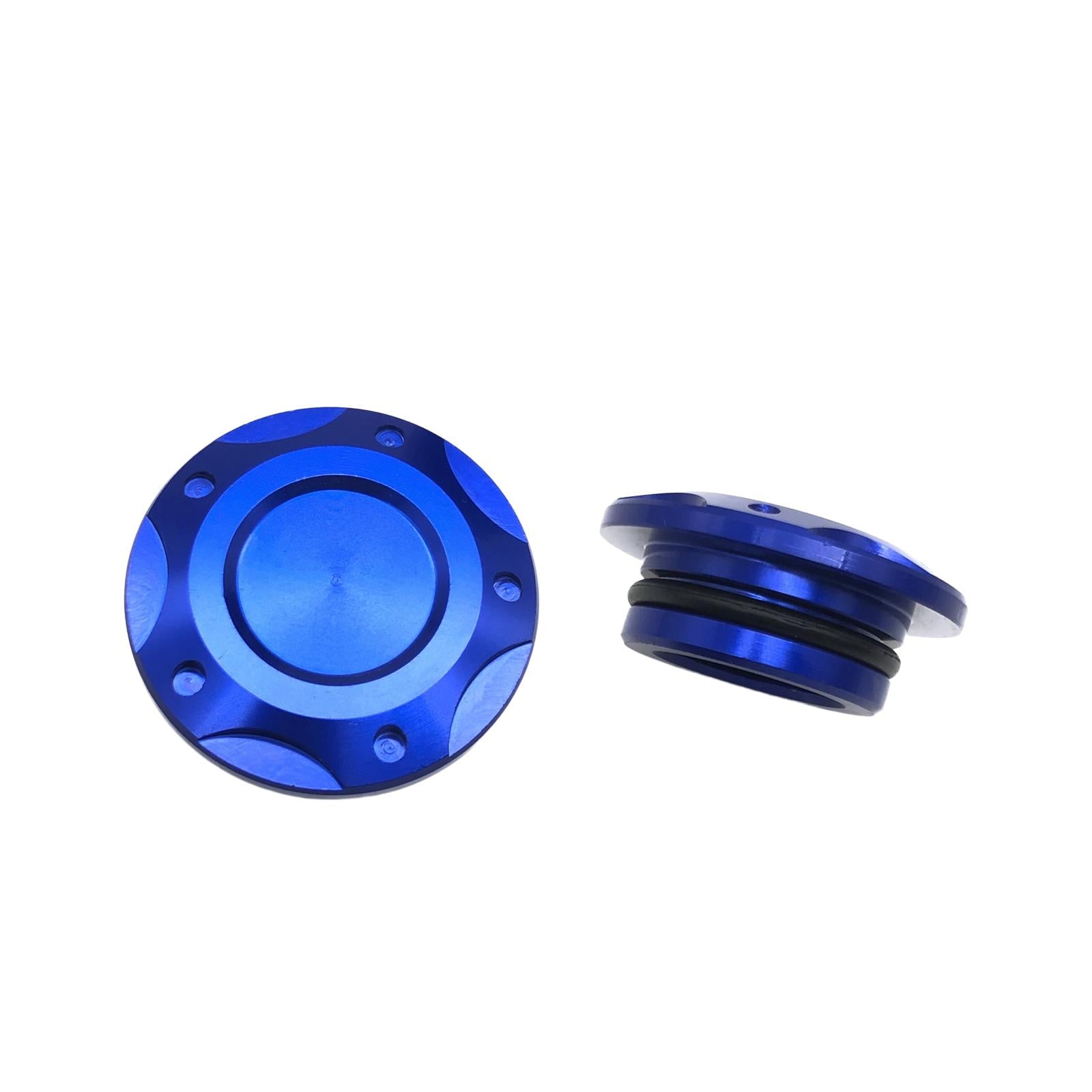 2x Engine Oil Filler Cap Transmission Tank Cover for Yamaha MT-03 MT-25 Blue