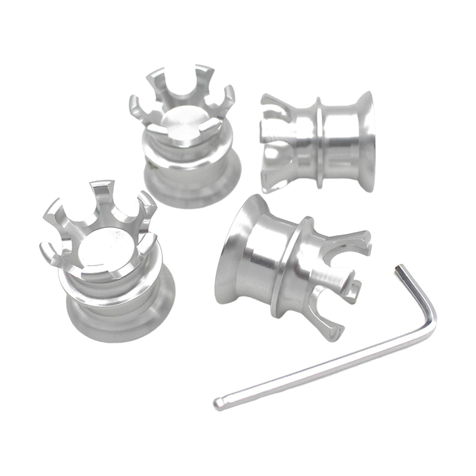 4 Pieces Motorcycle Bolt Cover Crown Accessory for Harley Most Twin cam Silver