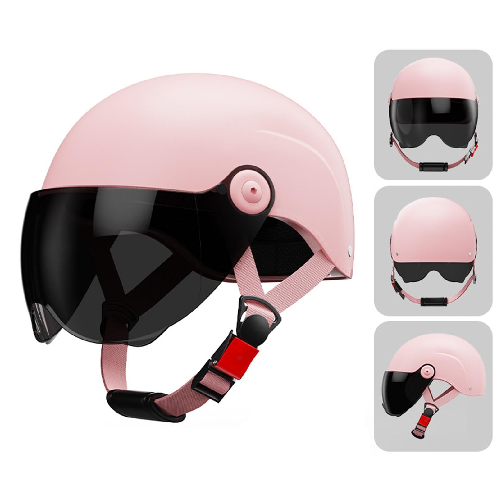 Motorcycle Helmet Vintage Helmet for Adults Men Women Bicycle Motocross Pink