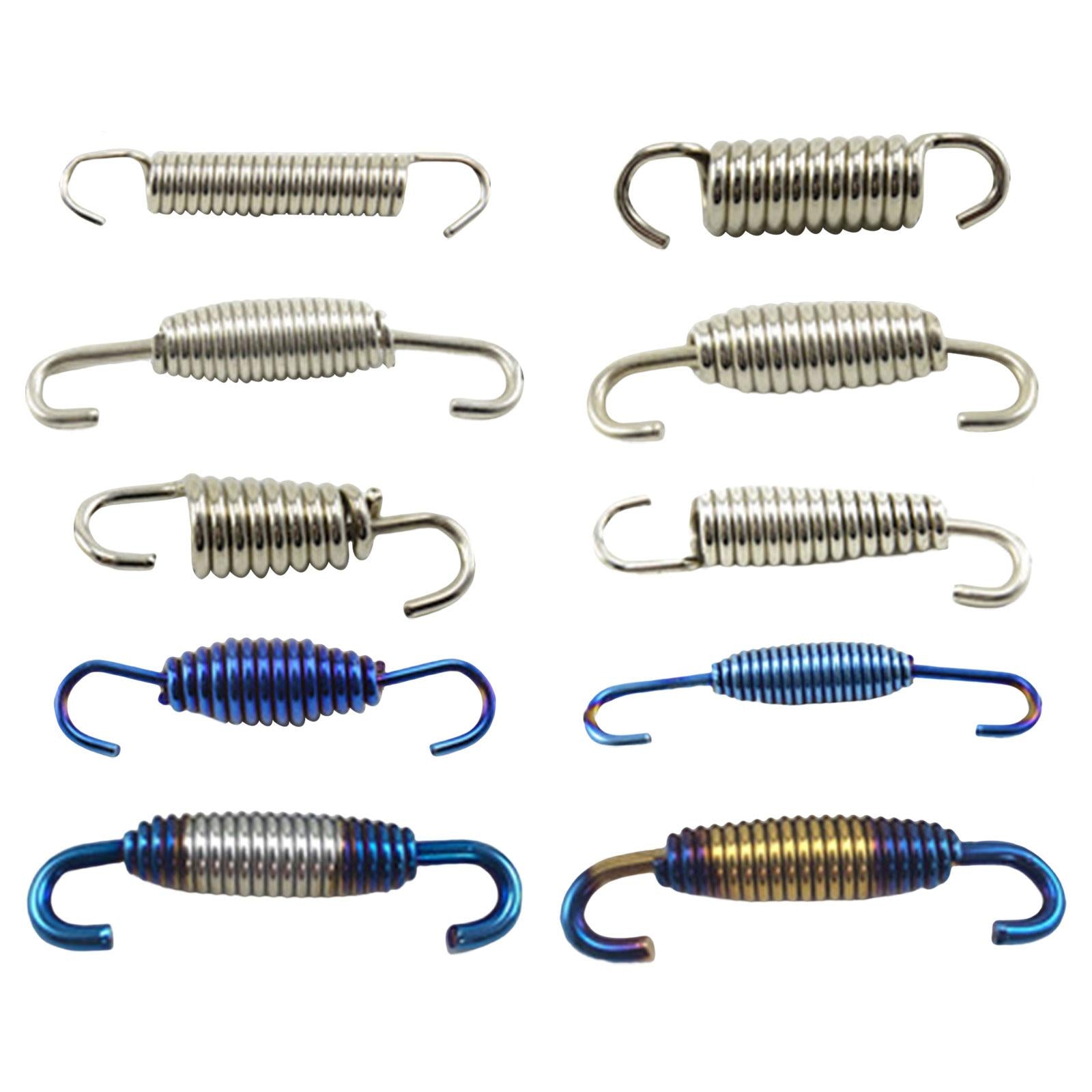 Motorcycle Exhaust Pipe Spring Accessory 304 Stainless Steel 58mm Argent Straight