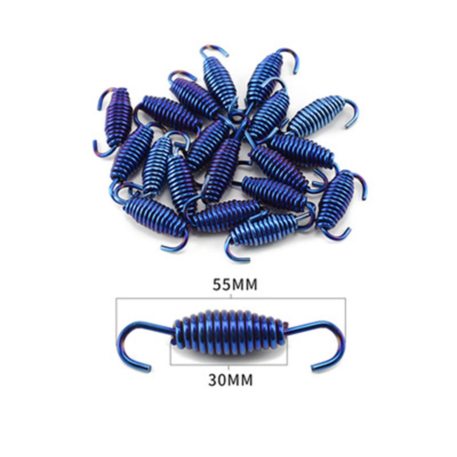Motorcycle Exhaust Pipe Spring Accessory 304 Stainless Steel 55mm Blue