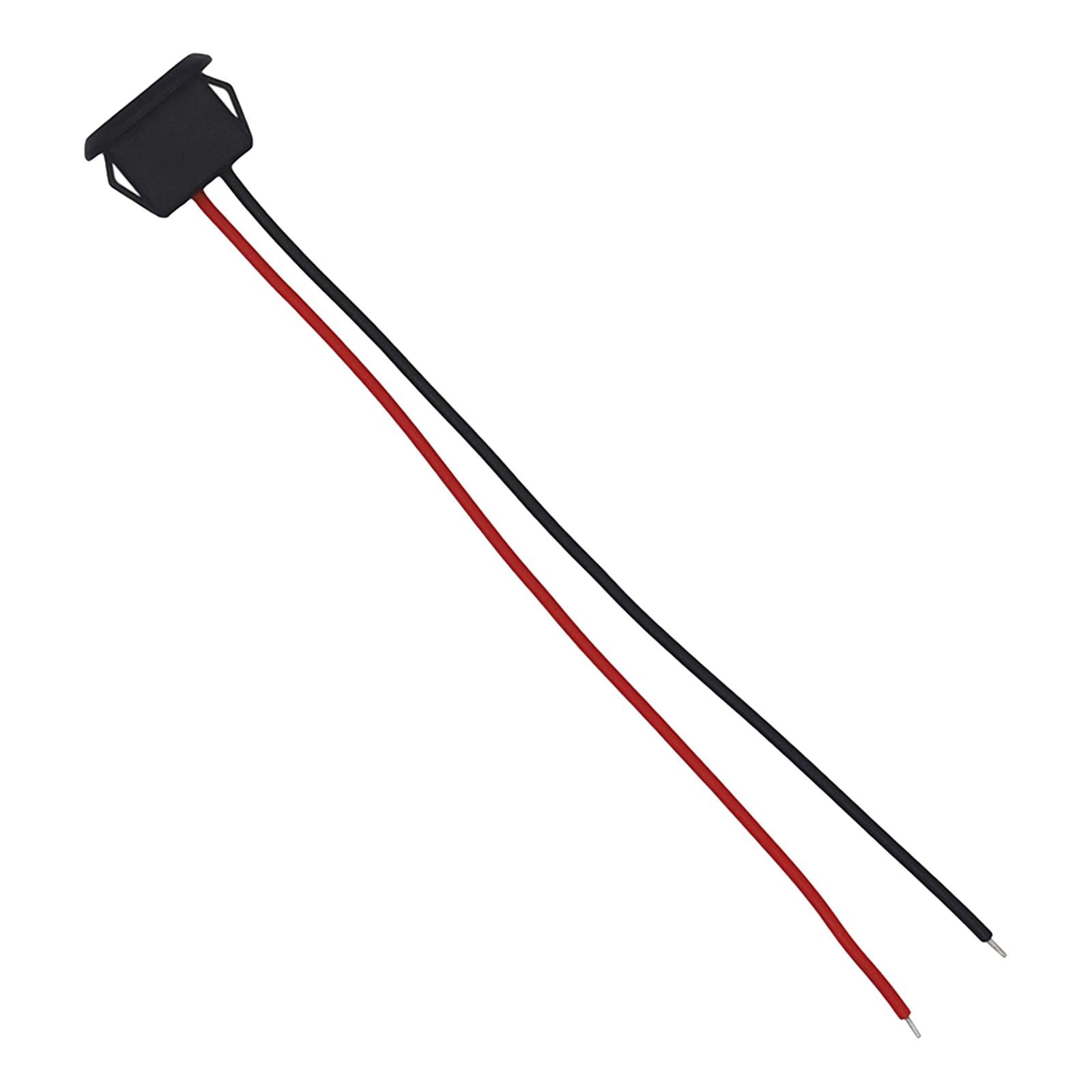 3xUSB C Connector Female Socket Power Cable to 2 Pin Wire Accessory 3A Current Black No Terminal 