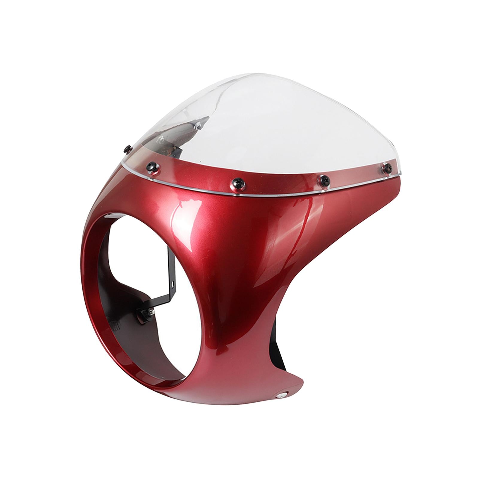 Headlight Fairing Screen Motorcycle Windshield for Motorbike Red