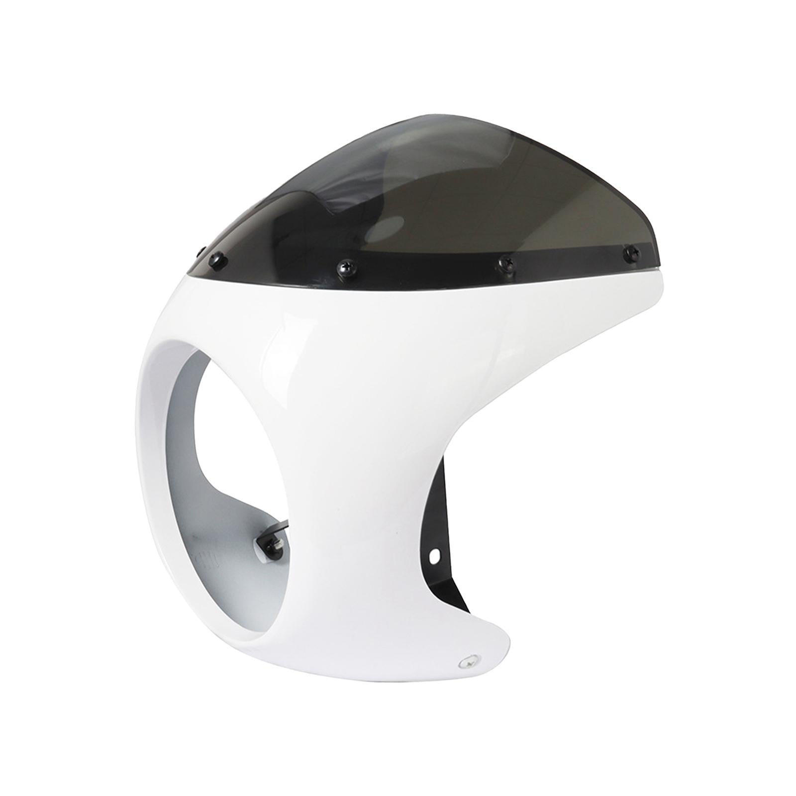 Headlight Fairing Screen Motorcycle Windshield for Motorbike Black and White