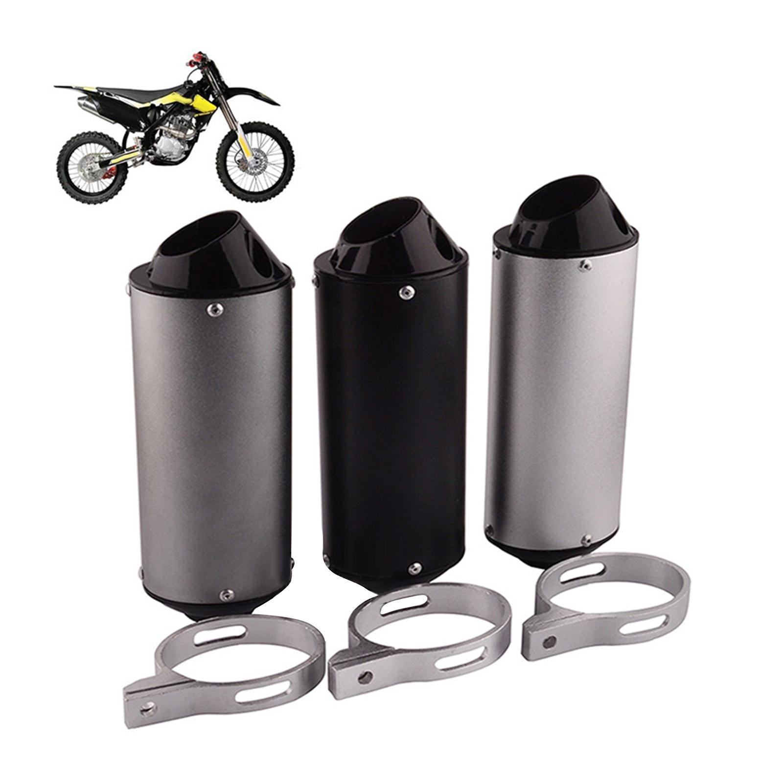 Universal Motorcycle Muffler Exhaust Repair Parts Silencer Pipe for ATV black diameter 38mm