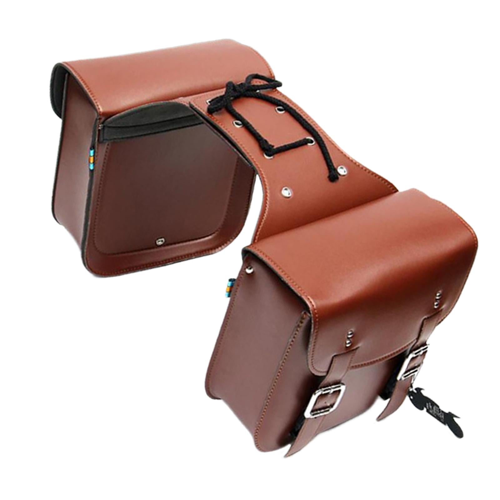 Motorcycles Saddle Bags Universal Rear Seat Side Bags Motorcycle Accessories Brown
