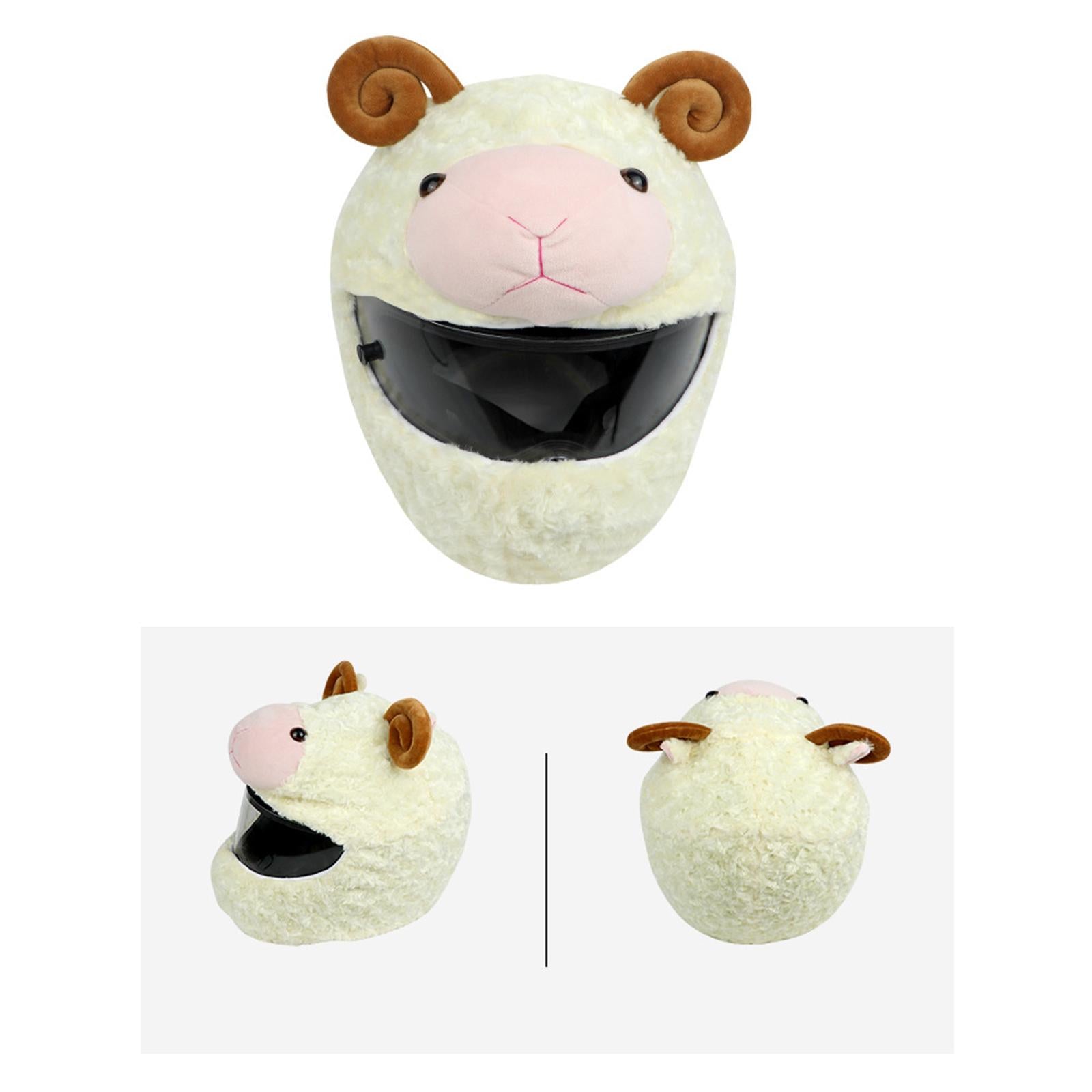 Helmet Cover Sleeve for Full Face Helmets Motorbike Plush Funny Helmet Cover sheep