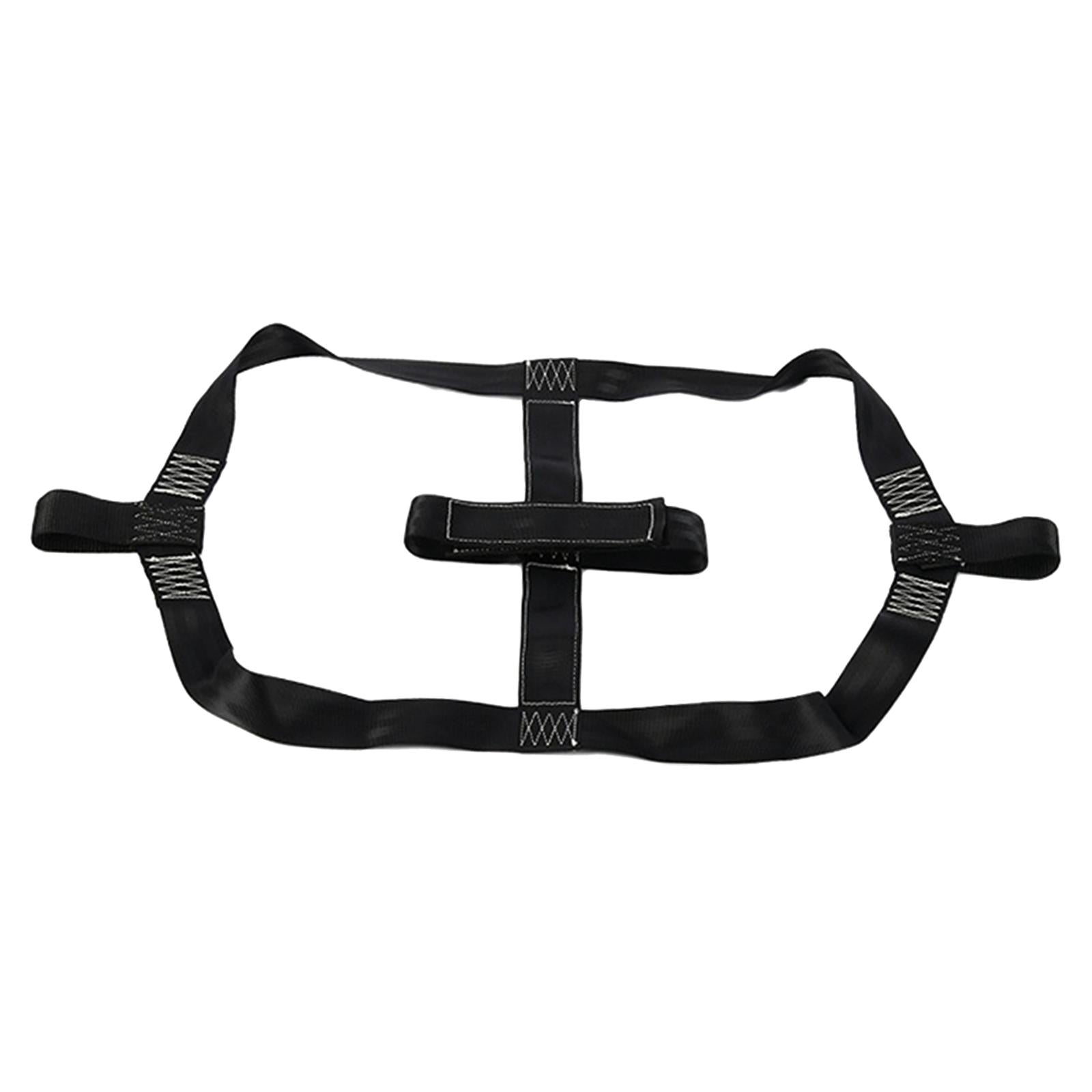 Motorcycle Rear Wheel Tie Down Strap Strong Polyester Tire Transport Harness Black