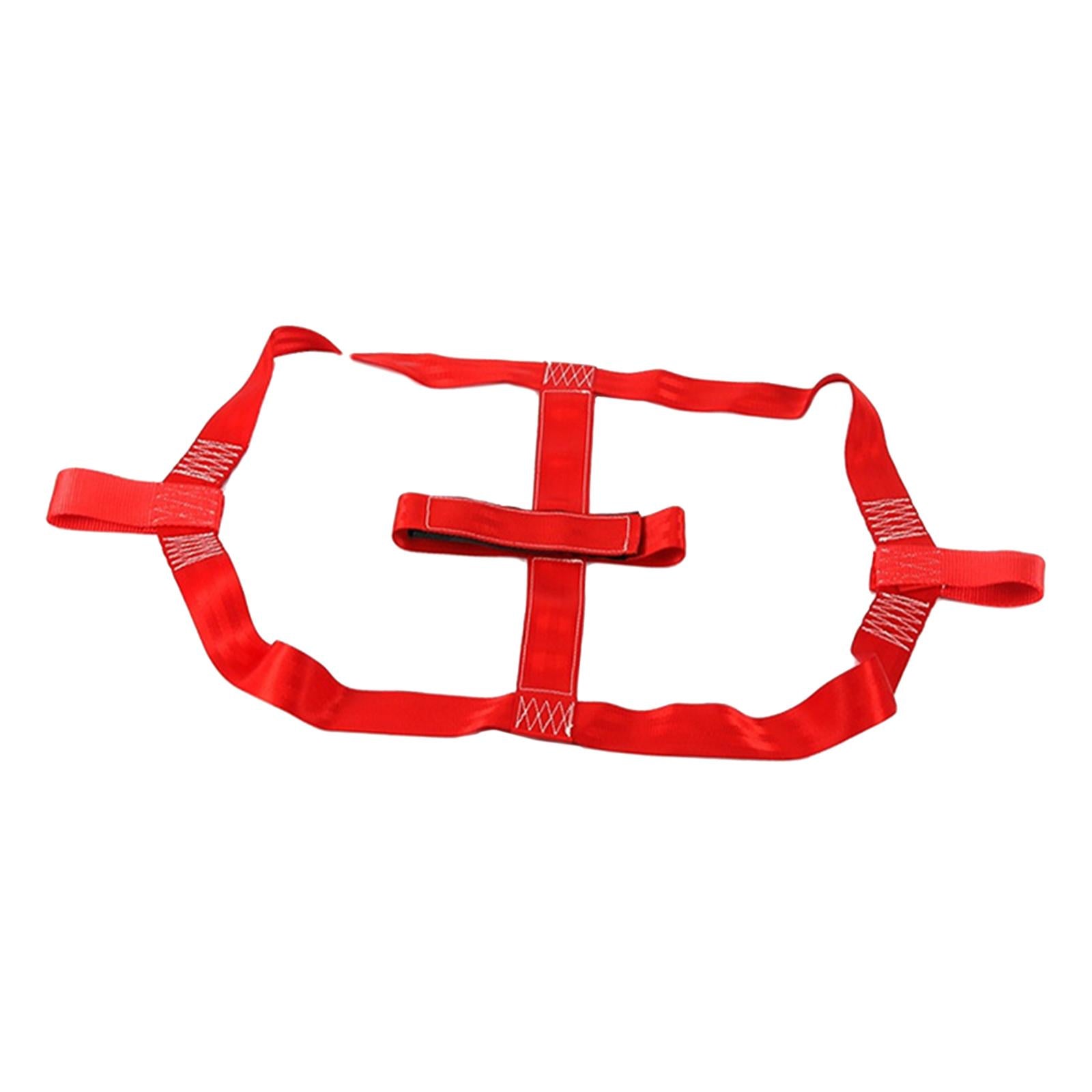 Motorcycle Rear Wheel Tie Down Strap Strong Polyester Tire Transport Harness Red