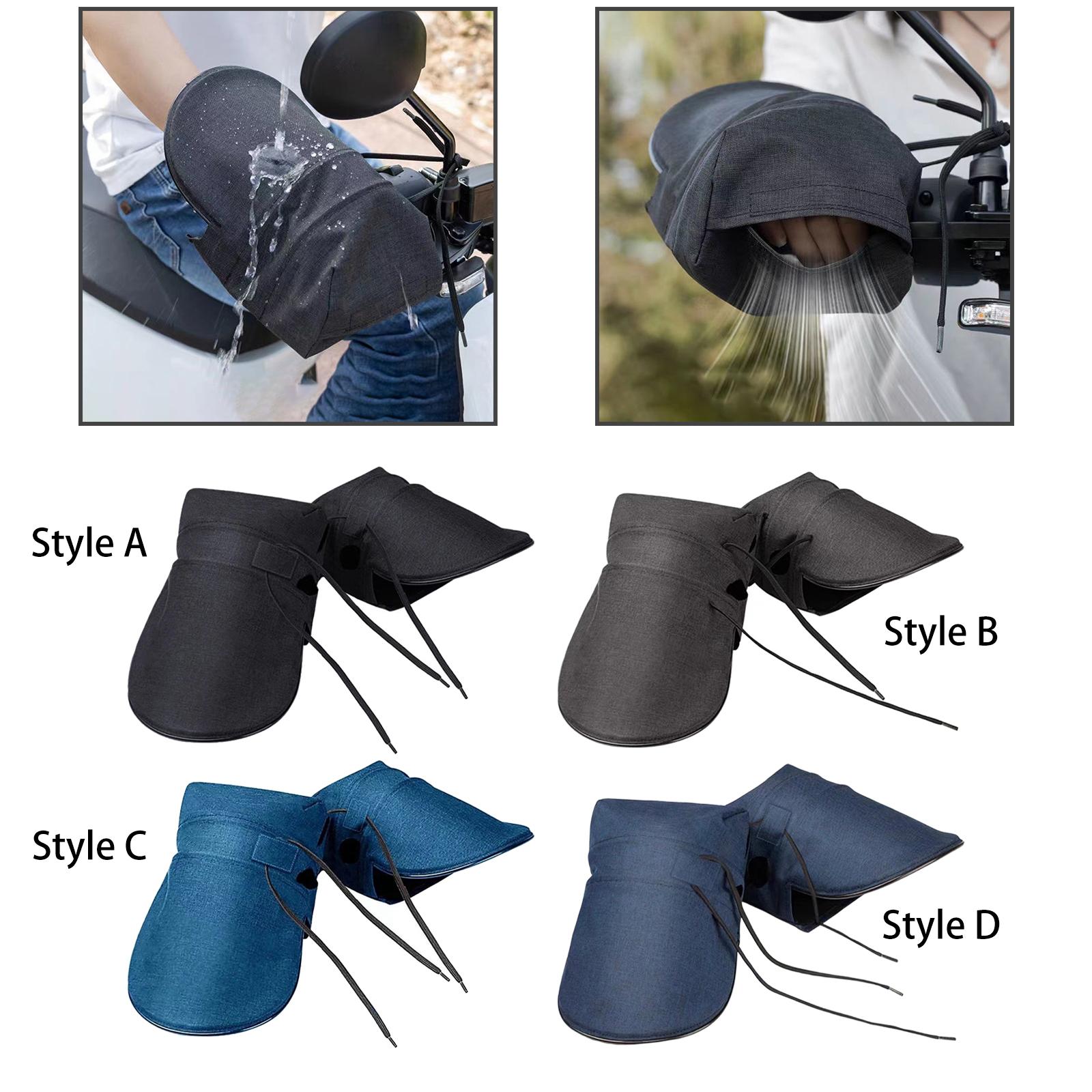 2x Motorcycle Handlebar Muffs Windproof Wear Resistant Handlebar Gauntlets Style A