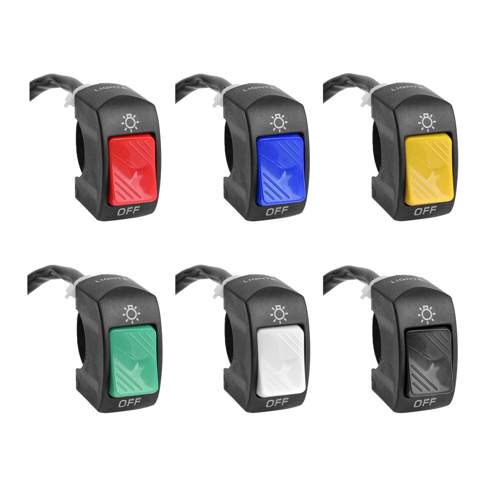 Motorcycle Headlight Control Switch Button Easy Installation Replaces on Off Switch Red