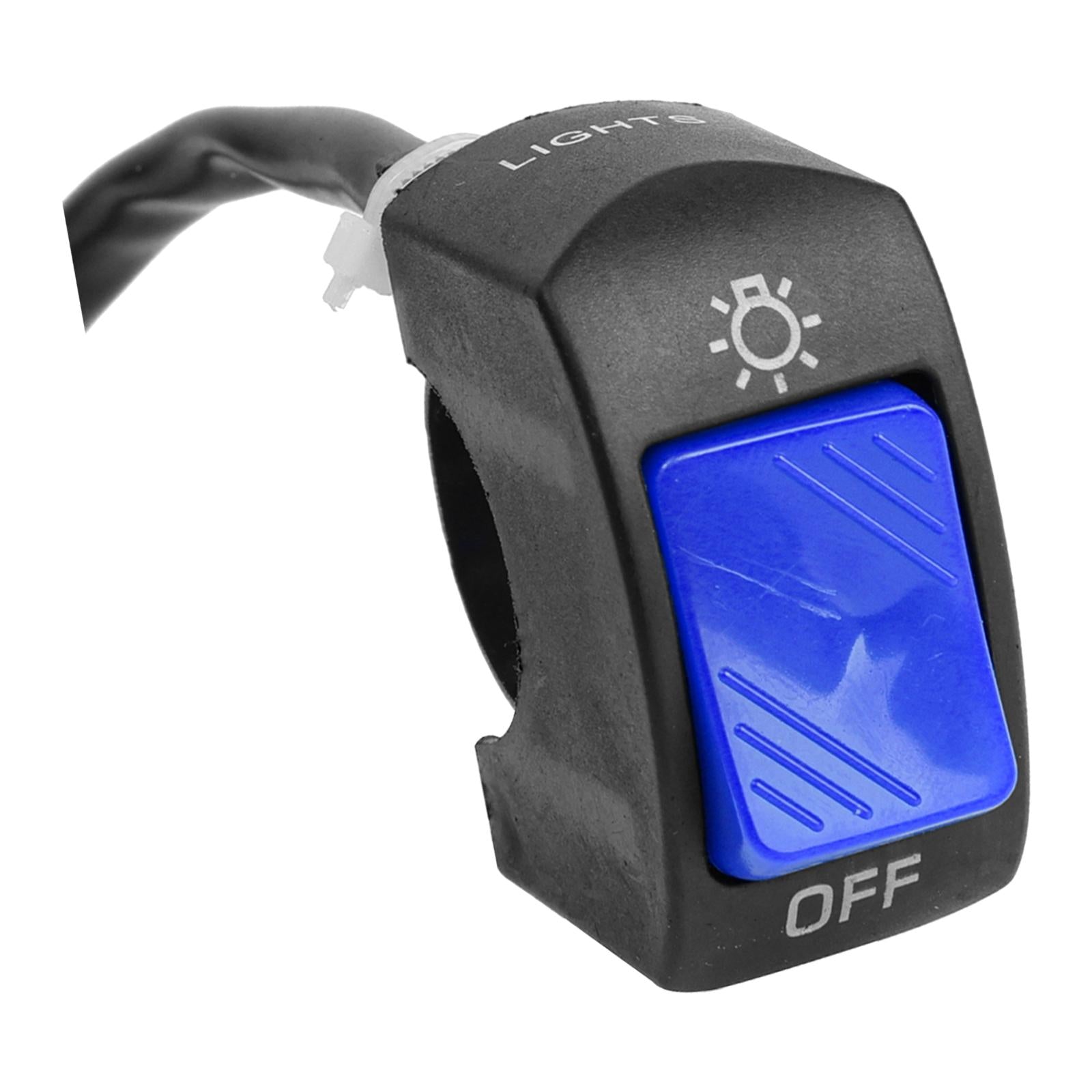 4xMotorcycle Headlight Control Switch Button Easy Installation Replaces on Off Switch Blue