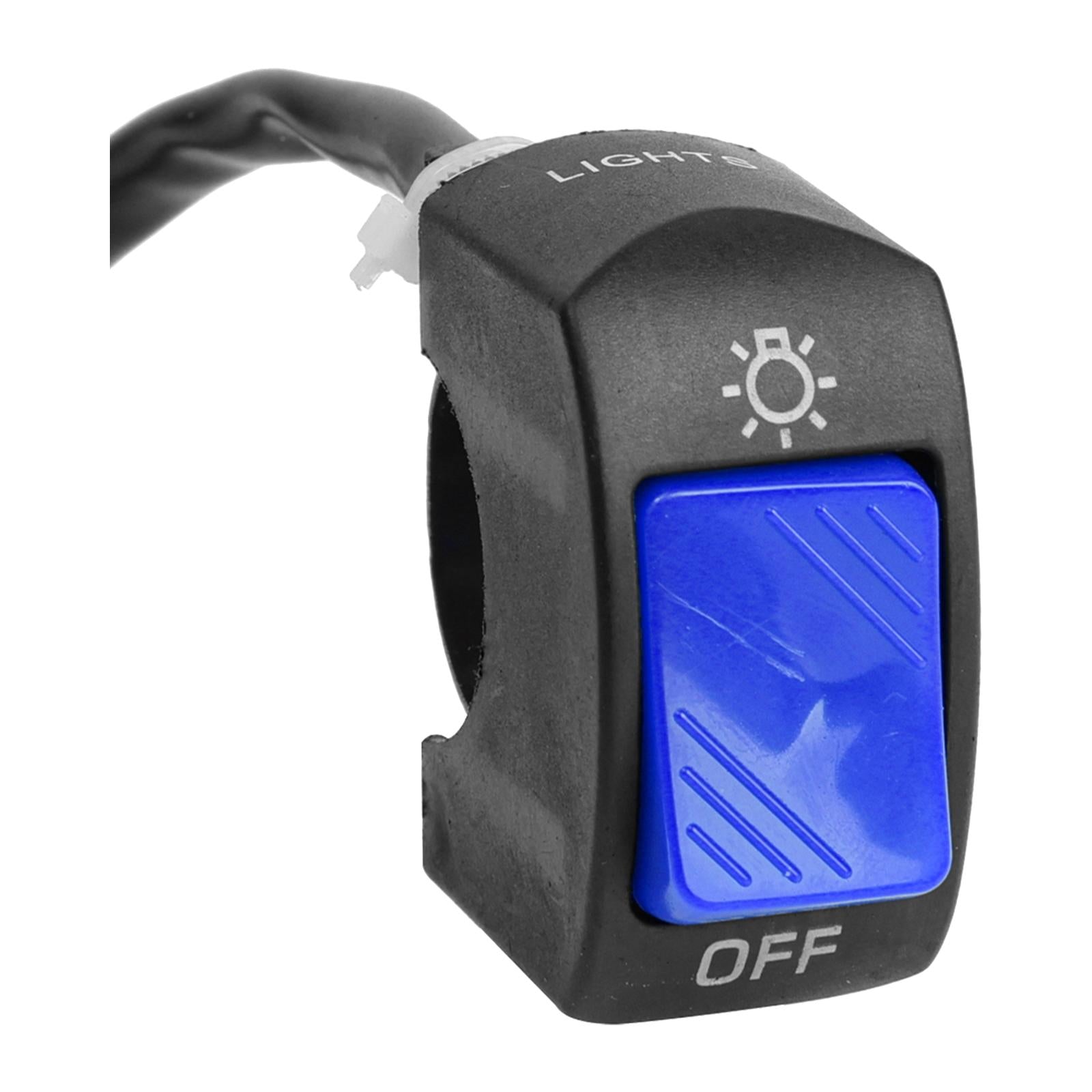 4xMotorcycle Headlight Control Switch Button Easy Installation Replaces on Off Switch Blue