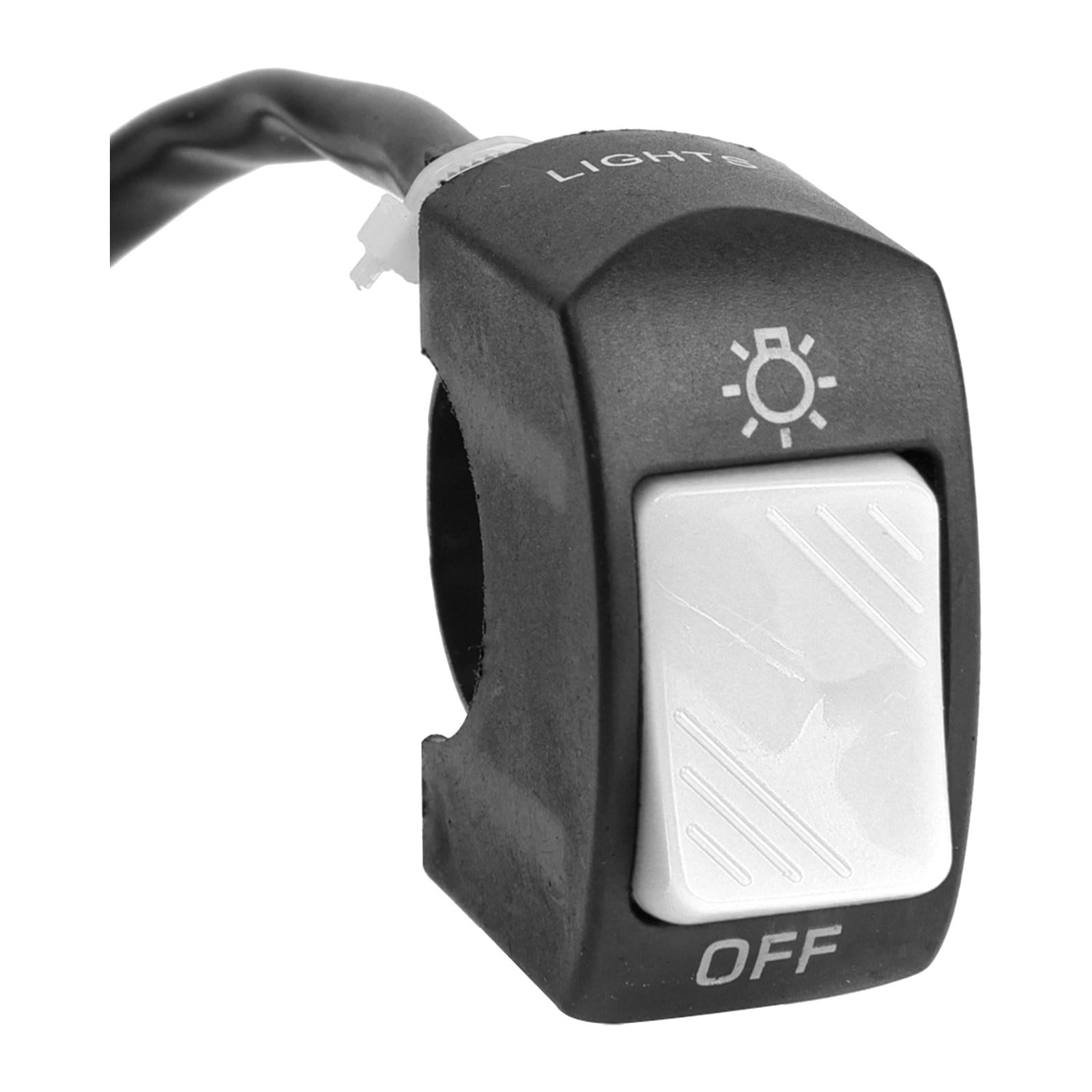 4xMotorcycle Headlight Control Switch Button Easy Installation Replaces on Off Switch Gray