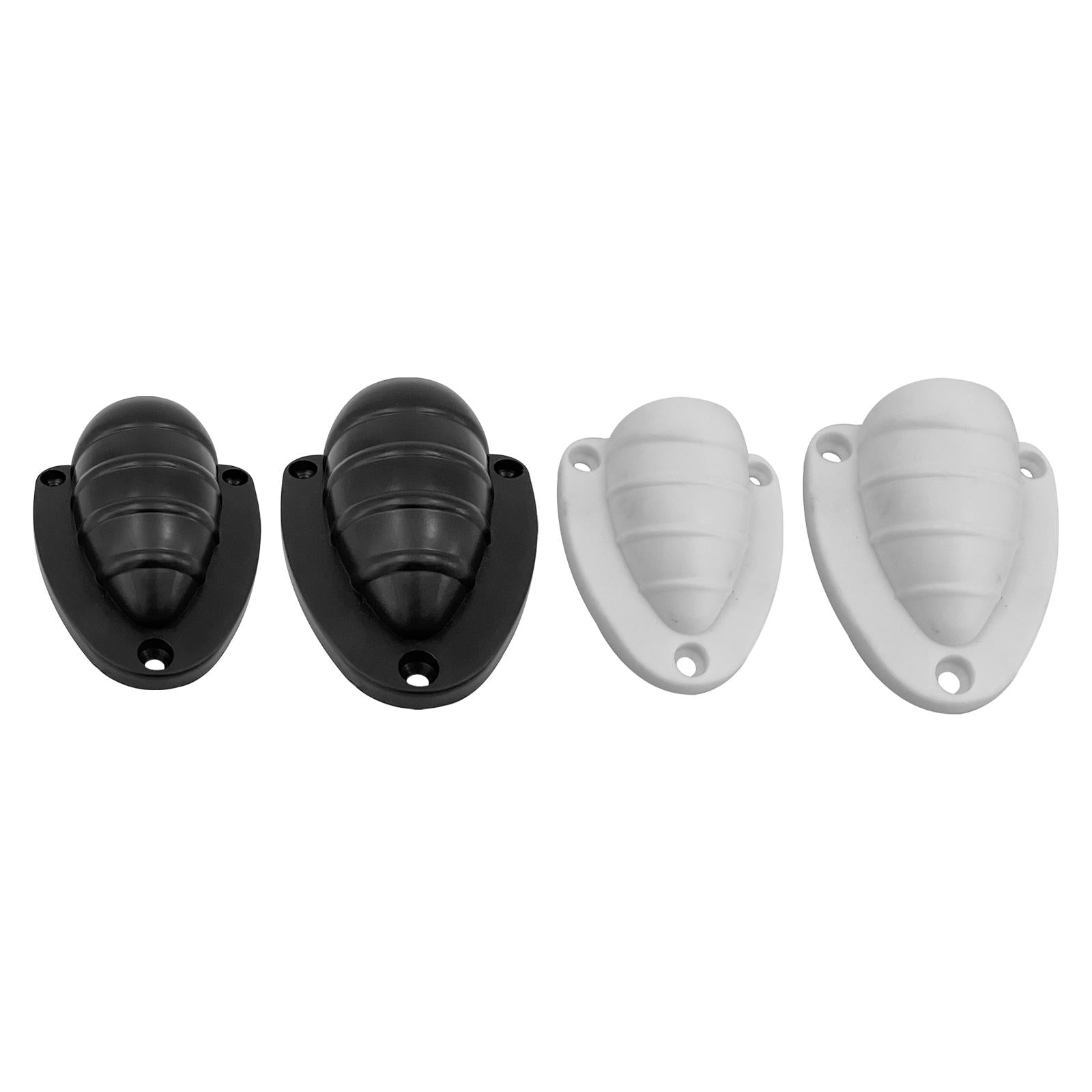 2xClam Shell Vent Cap Easy Installation for Van Yacht Outdoor Application black 56x60MM