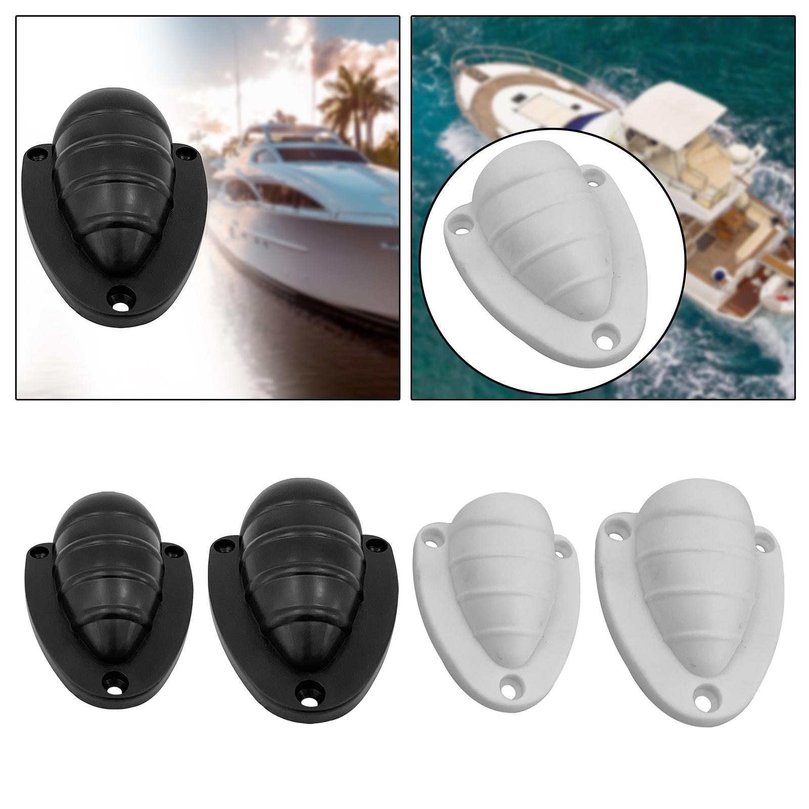3xClam Shell Vent Cap Easy Installation for Van Yacht Outdoor Application black 56x60MM