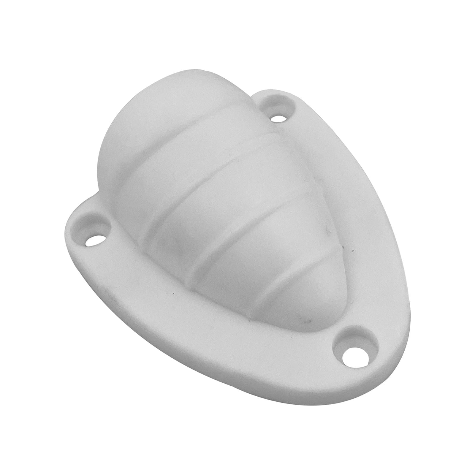 2xClam Shell Vent Cap Easy Installation for Van Yacht Outdoor Application white 65x73MM