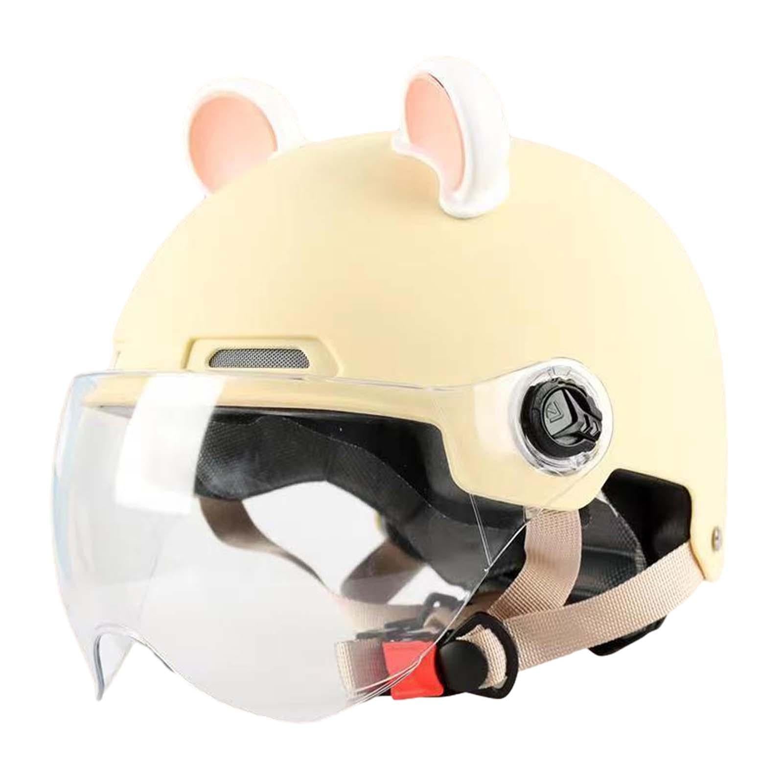 Open Face Moped Helmet Accessory for Electric Motorcycles Chopper Moped Yellow