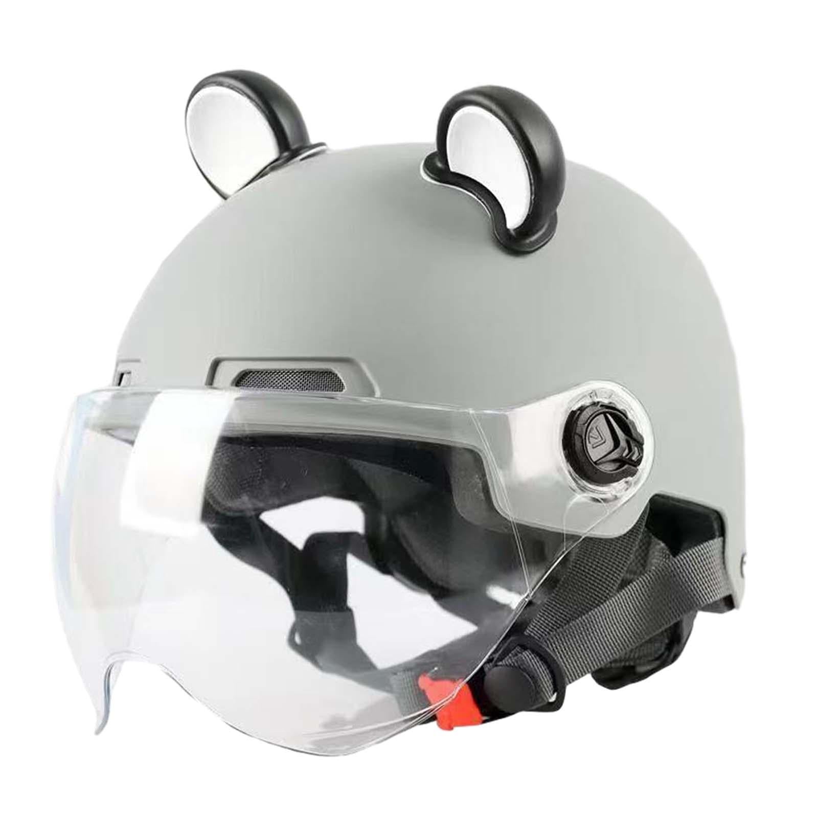 Open Face Moped Helmet Accessory for Electric Motorcycles Chopper Moped Gray