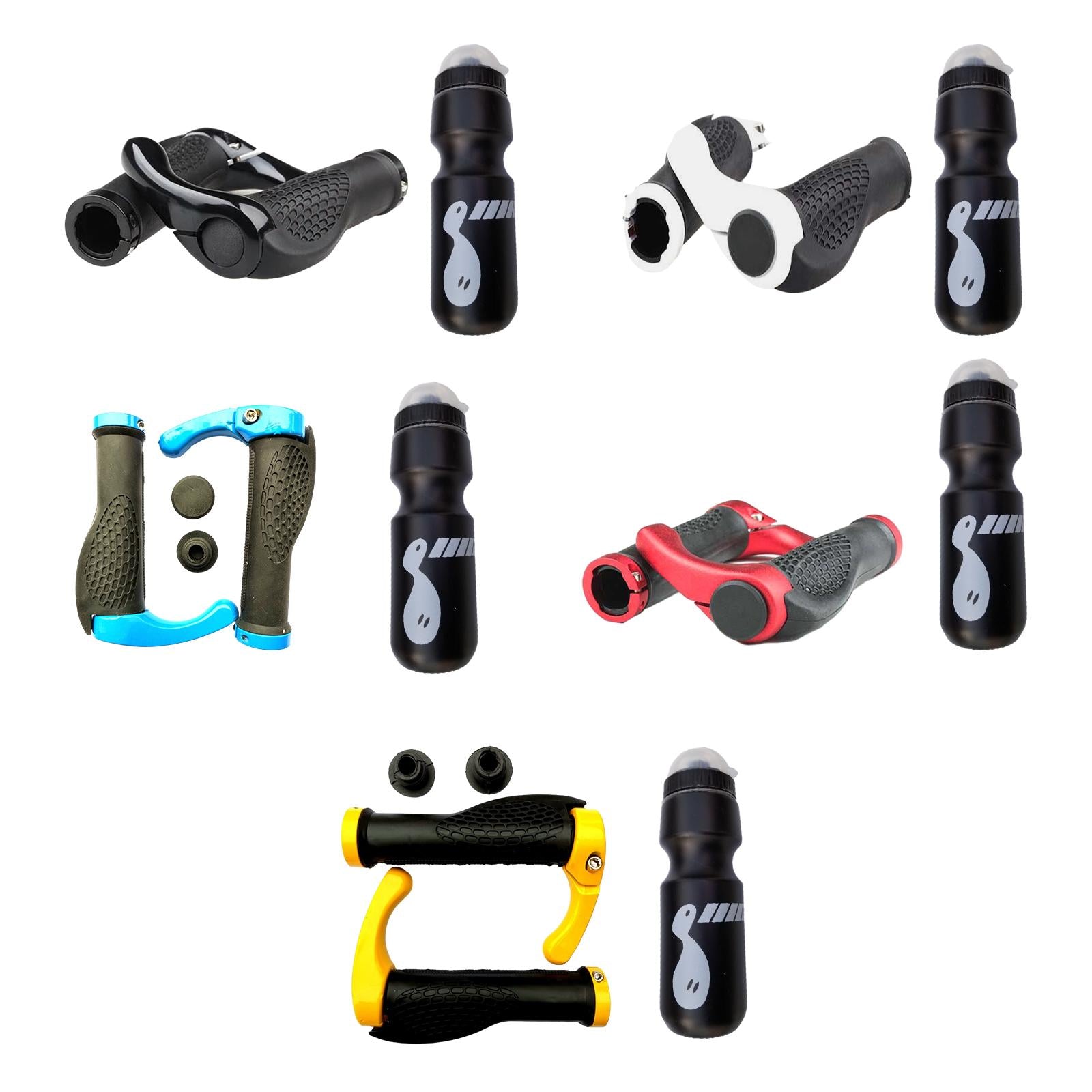 Bike Handlebar Grips Lock on Anti Slip for Mountain Bikes Cycling Black