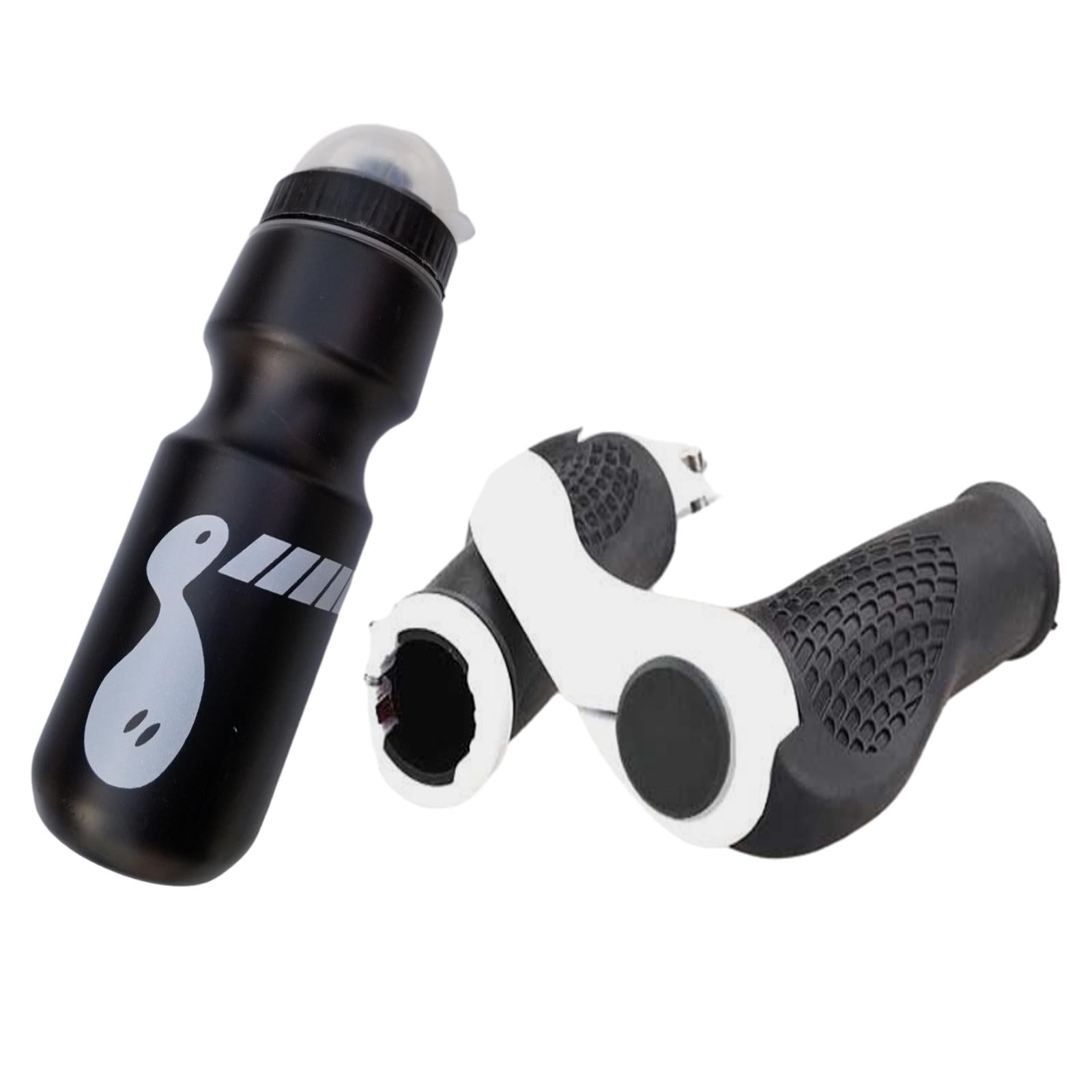 Bike Handlebar Grips Easy to Install Lock on Non Slip for Bikes Cycling White