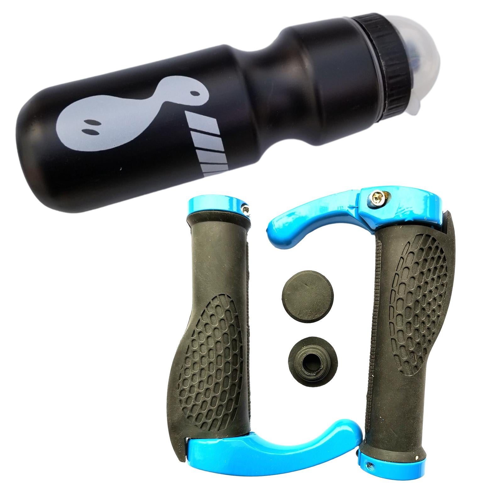 Bike Handlebar Grips Easy to Install Lock on Non Slip for Bikes Cycling Blue