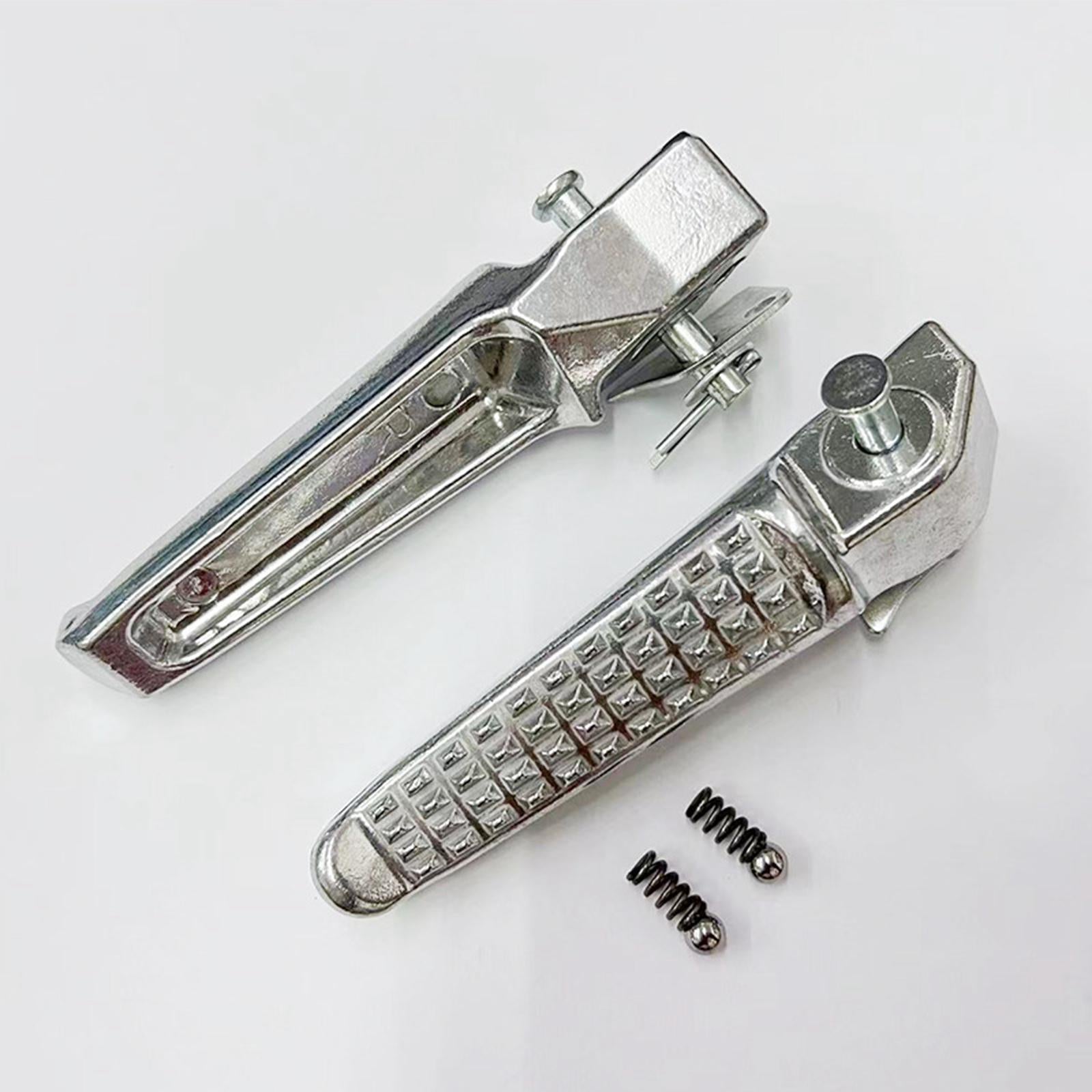 2 Pieces Motorcycle Rear Foot Pegs 115x18mm Durable Assembly Stainless Steel