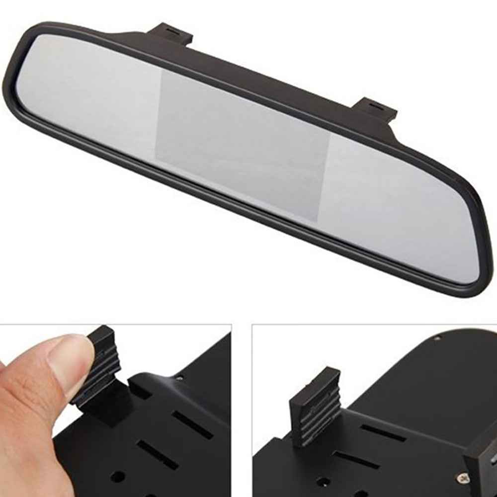 RG-204 4.3'' Car Rearview Mirror Display Screen Safety Parking Rear View Mirror with 8-LED Camera