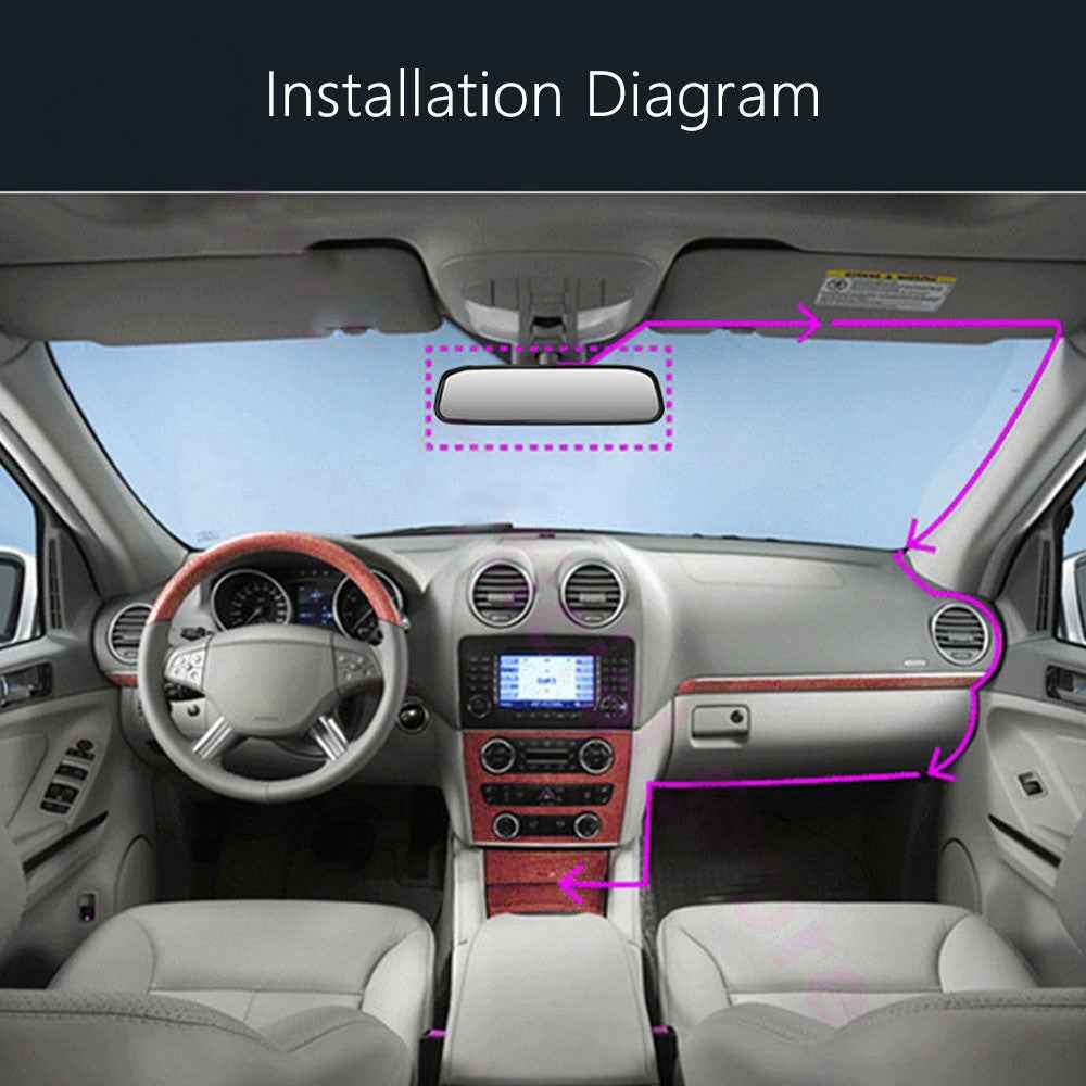 RG-203 4.3'' Car Rearview Mirror Display Screen Rear View Mirror with HD 4-LED Camera