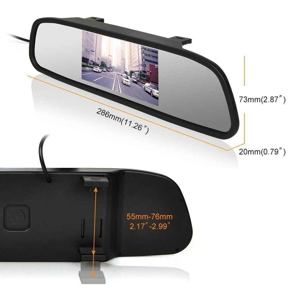 RG-201 4.3-inch LCD Video Display Car Rear View Monitor Parking and Reverse System