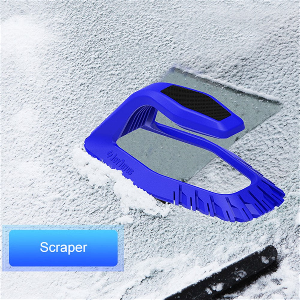 JOYTUTUS 4-in-1 Car Ice Scraper Windshield Ice Breaker Quick Clean Glass Brush Snow Remover