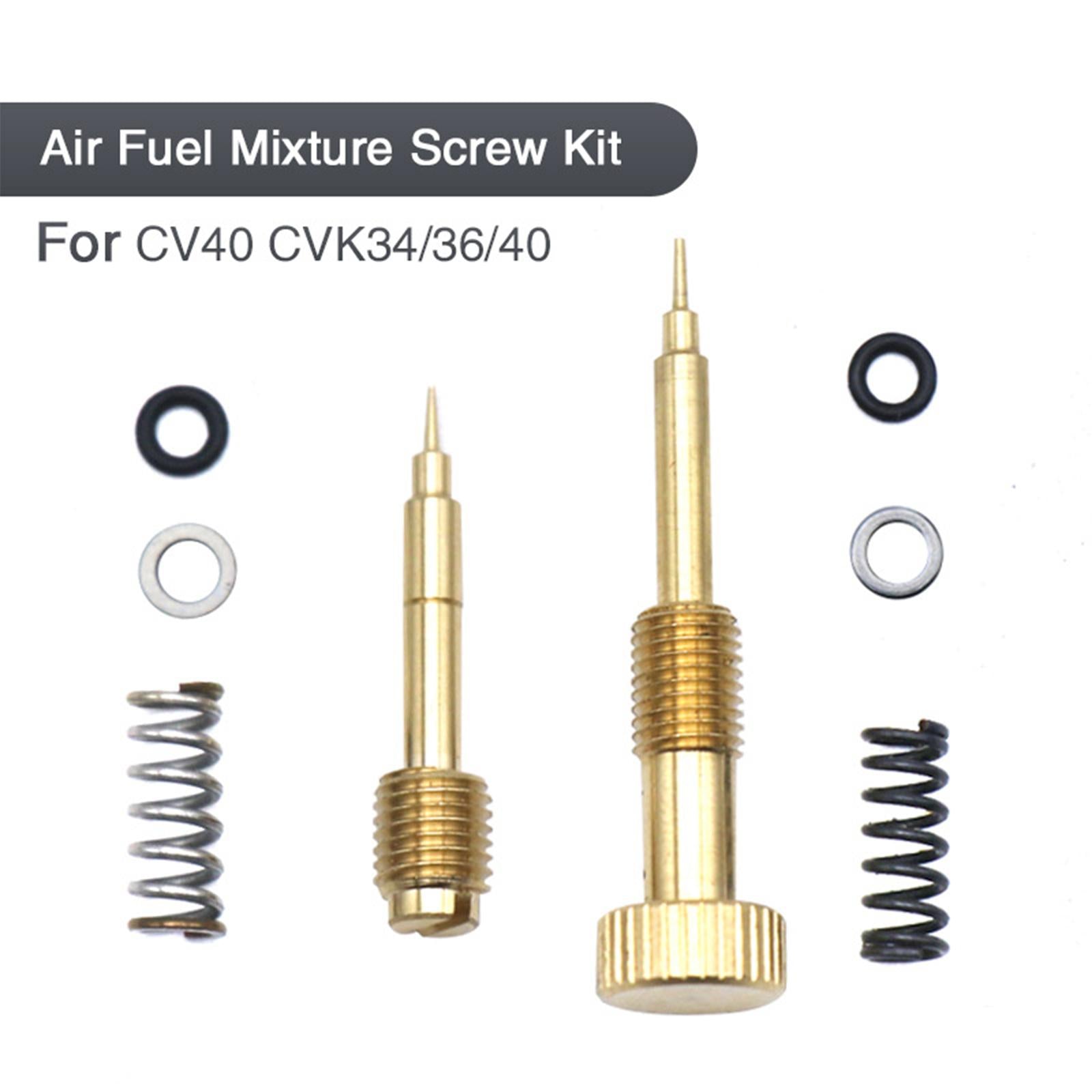 2xAir Fuel Mixture Screw Spare Parts Carb Kit for Keihin Cvk34/36/40 CV40 28mm