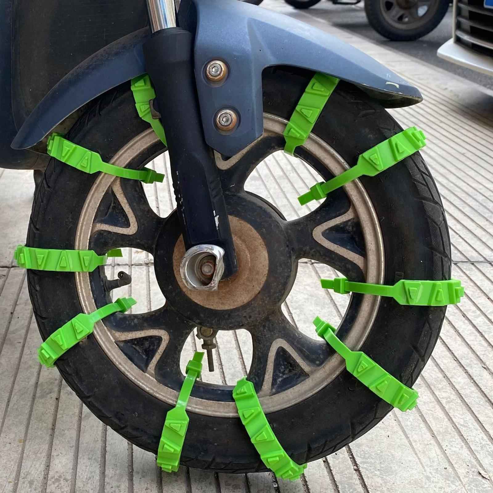 20x Wheel Snow Chains Bicycles E Bike Winter Driving Motorcycles Tire Chains