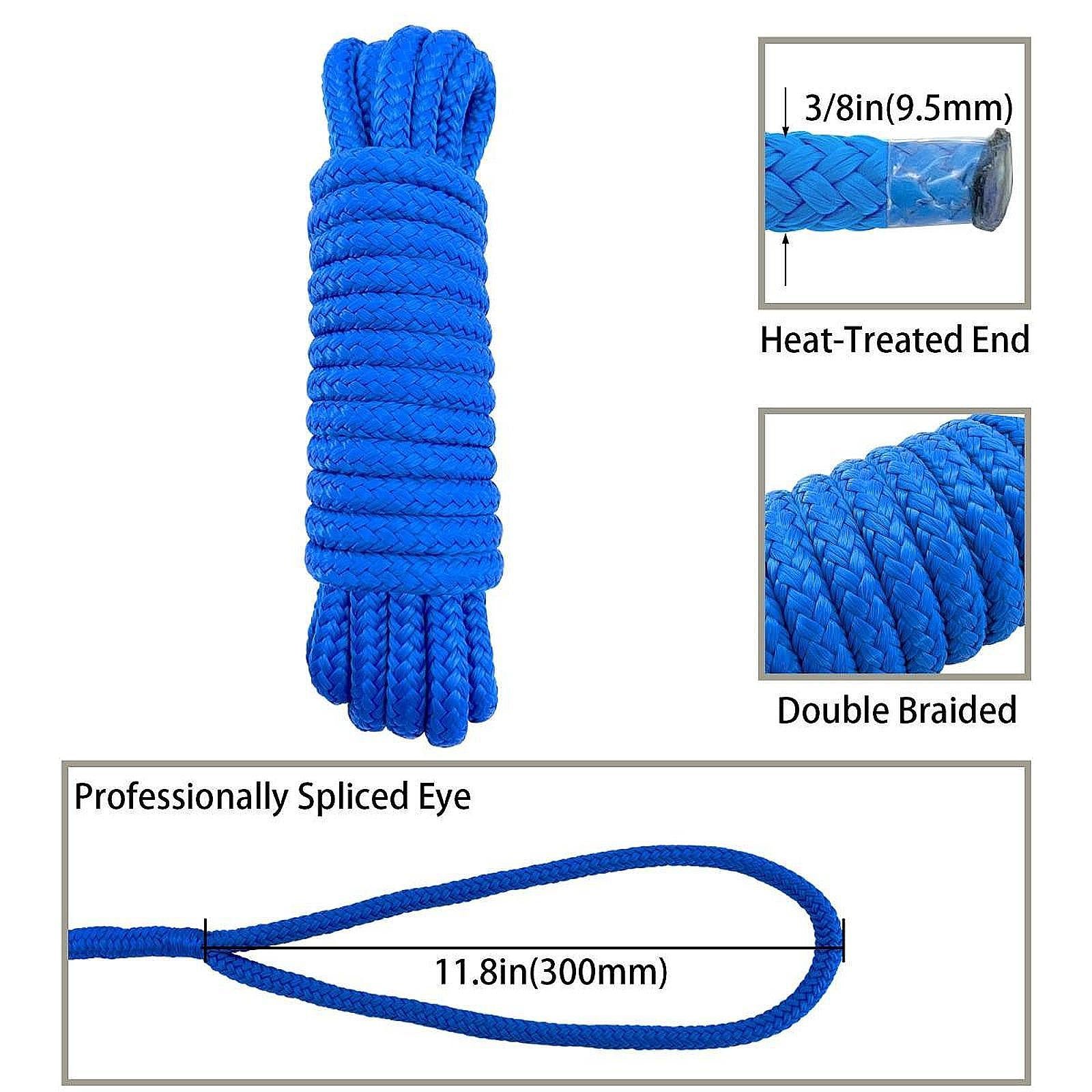 Boat Dock Rope Wear Resistant Premium Professional Practical Nylon Dock Line Length 7.62m