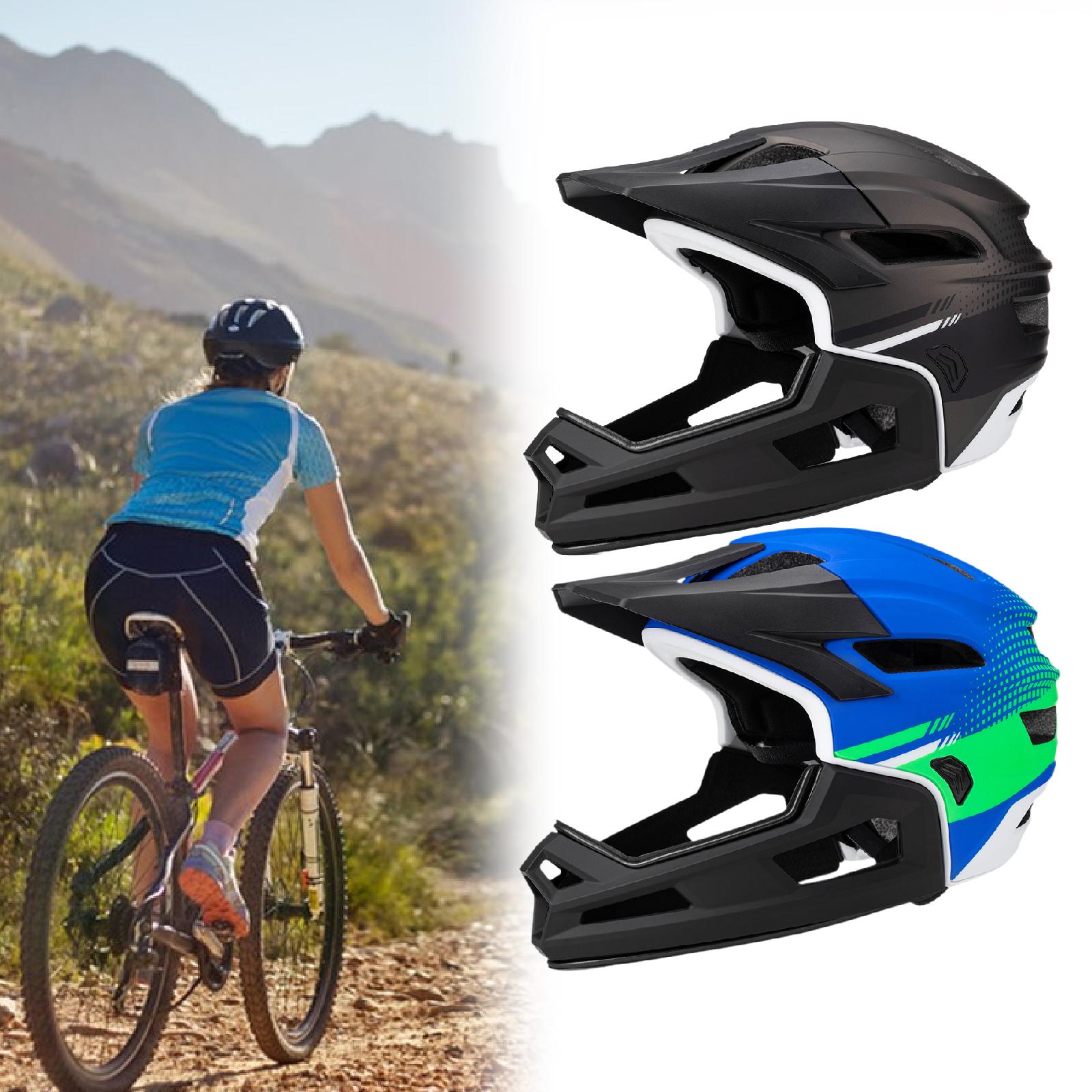 Bicycles Helmet Adjustable BMX Women Men Skateboarding Full Face Bike Helmet Black