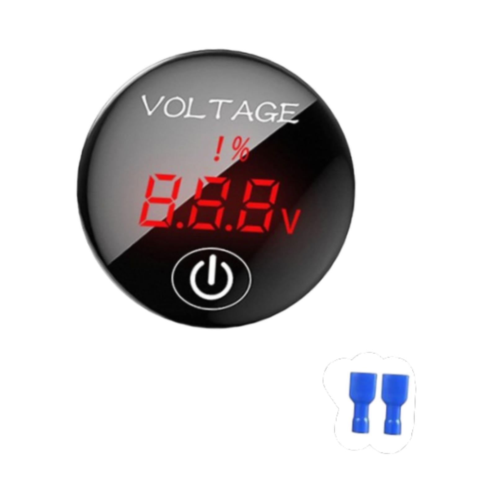 Car Gauge Voltmeter 12V-24V Easily Install Multipurpose Sturdy Voltmeter red