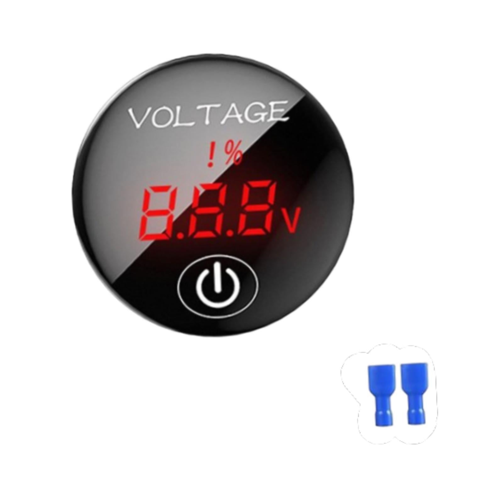 Car Gauge Voltmeter 12V-24V Easily Install Multipurpose Sturdy Voltmeter red