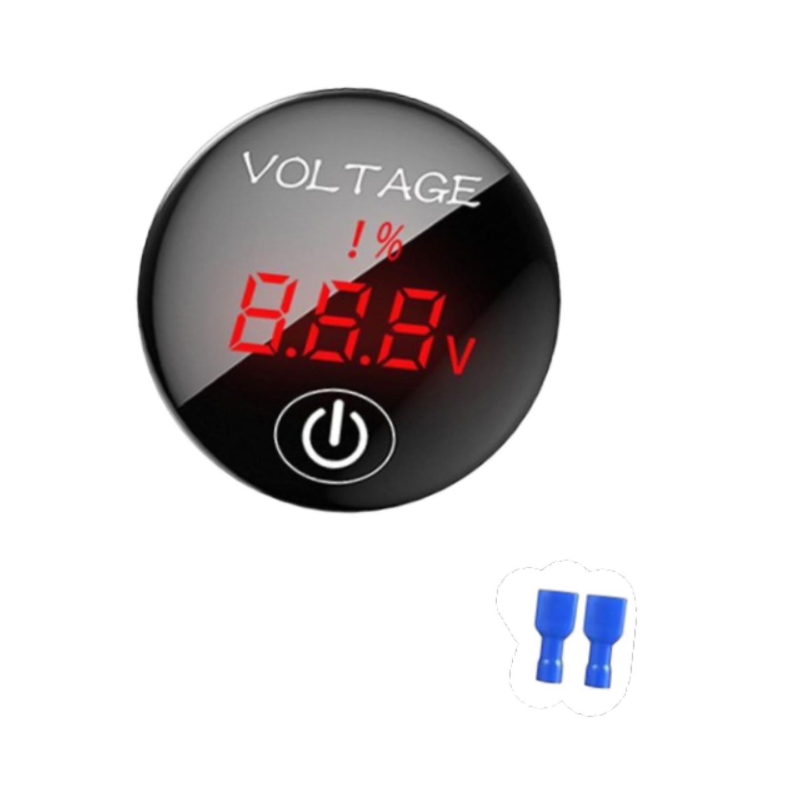 Car Gauge Voltmeter 12V-24V Easily Install Multipurpose Sturdy Voltmeter red