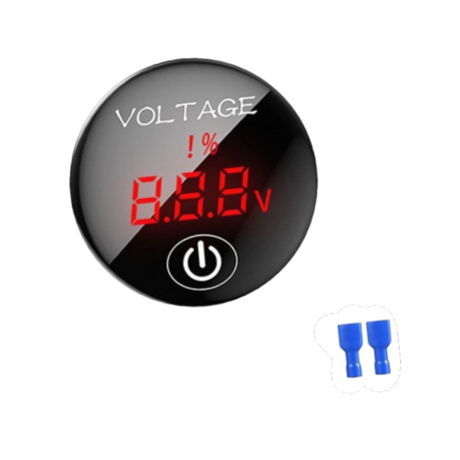 Car Gauge Voltmeter 12V-24V Easily Install Multipurpose Sturdy Voltmeter red
