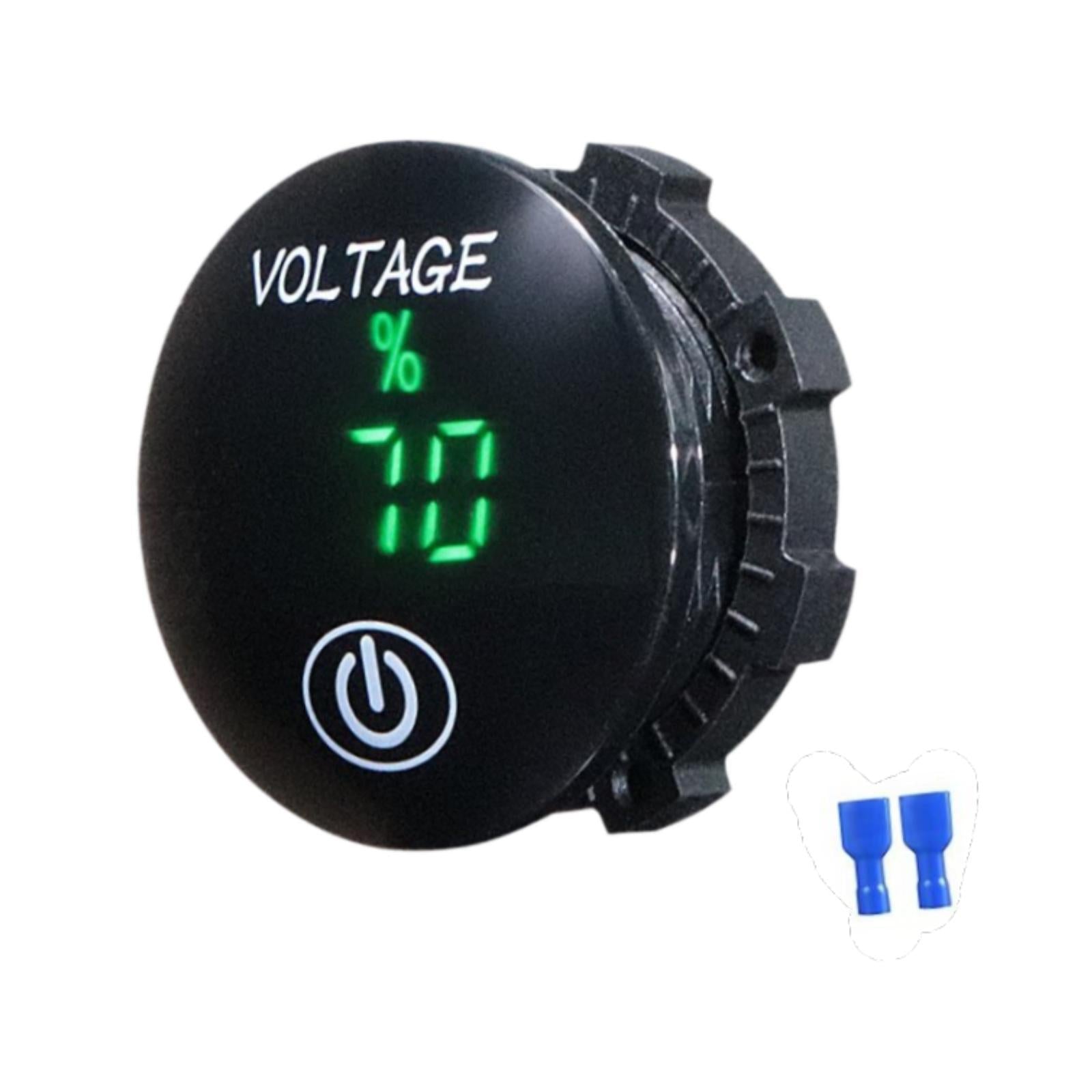 Car Gauge Voltmeter 12V-24V Easily Install Multipurpose Sturdy Voltmeter green