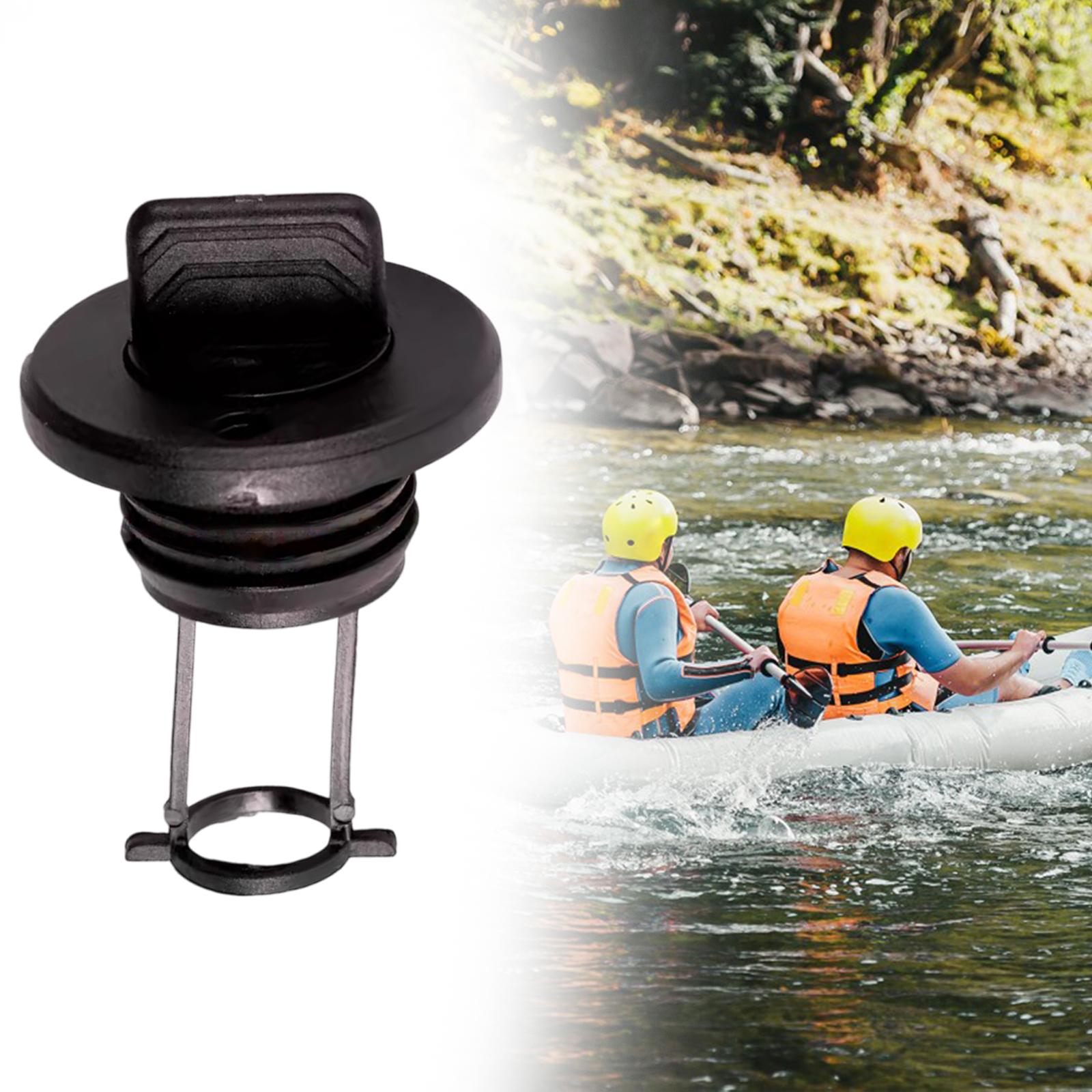 Kayak Drain Plug Fits 1 Diameter Drains 2.6x1.7inch Lightweight Replacement Black"