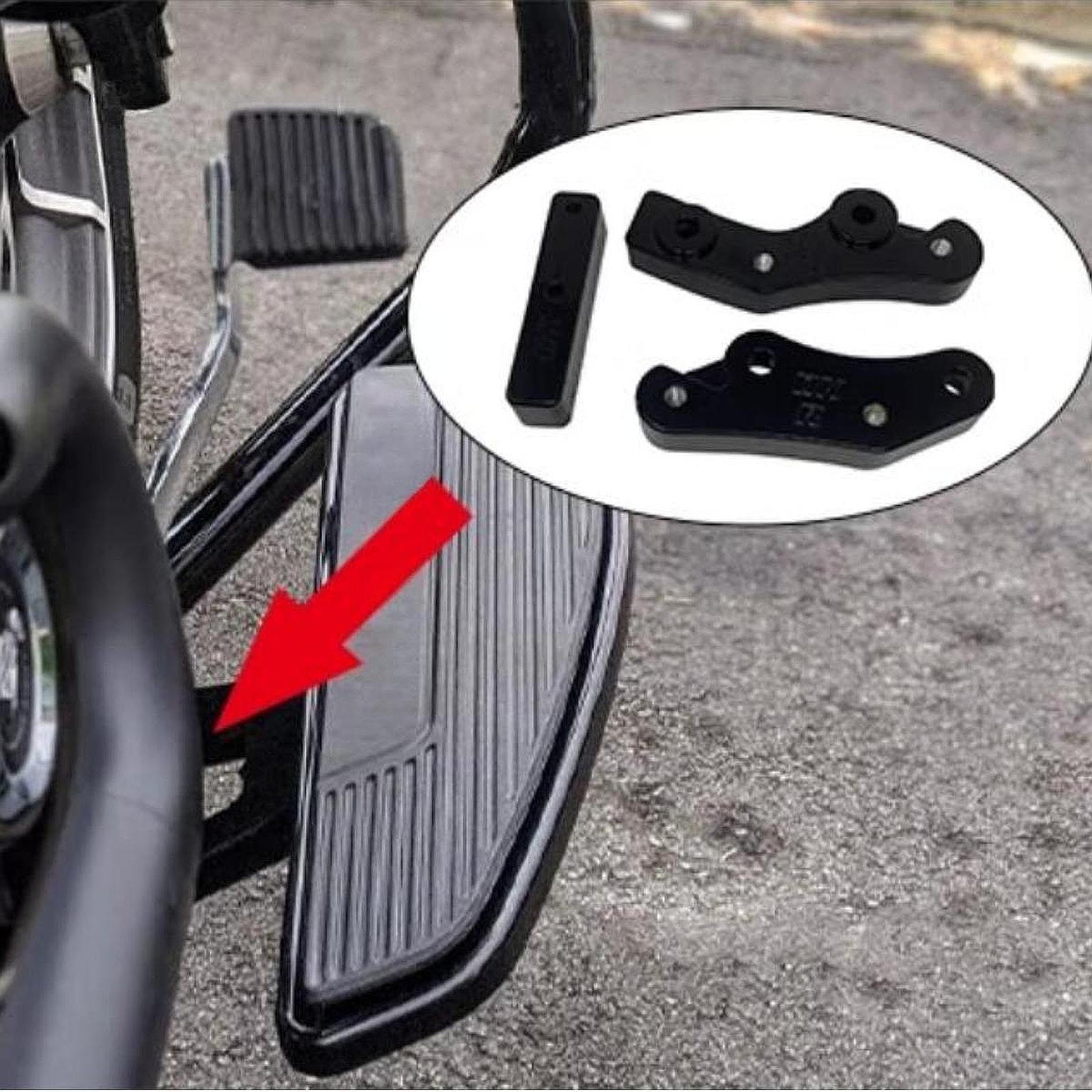 Floorboard Relocators Practical 1620-2432 for Softail Fat Boy 114 Flfbs black