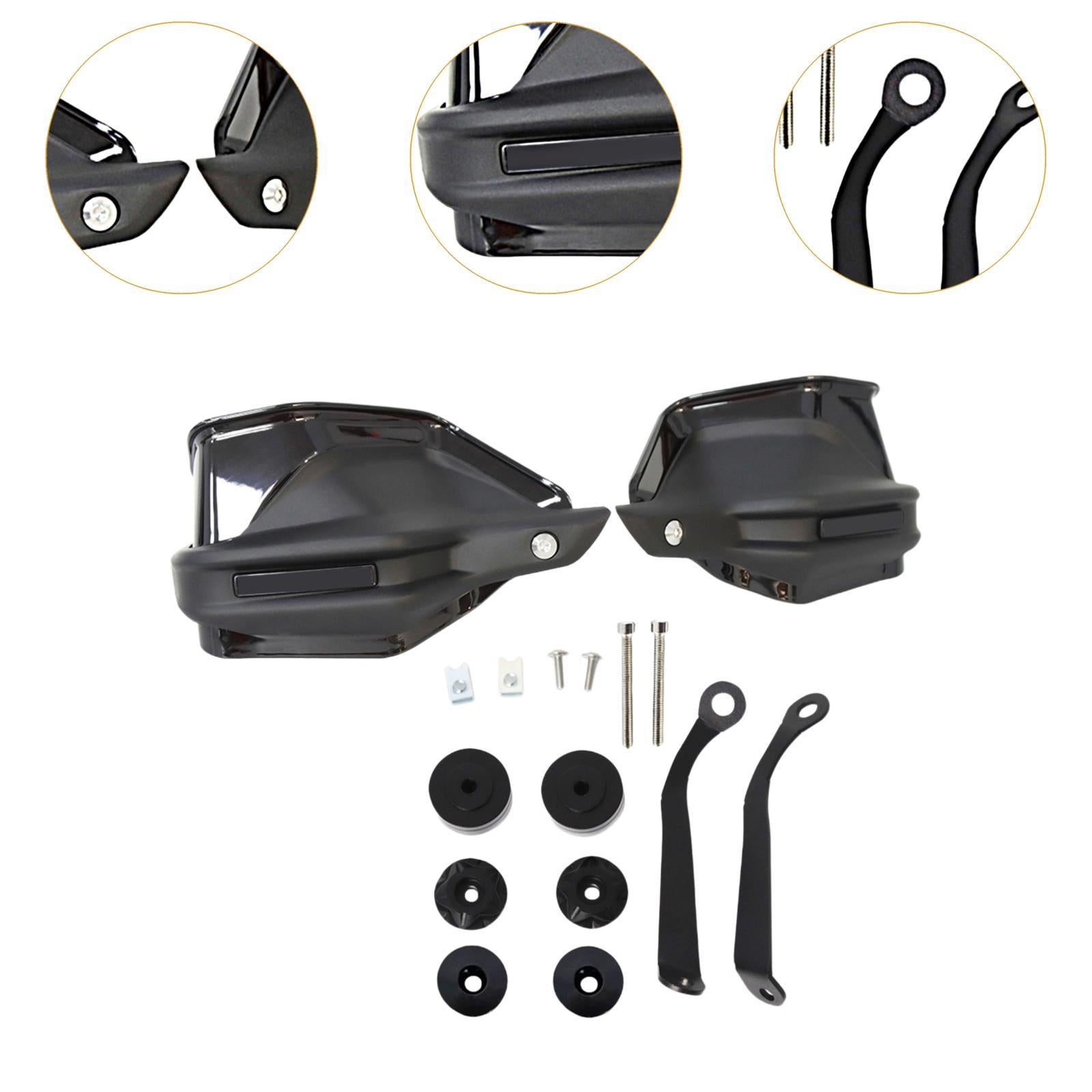 Motorcycle Handlebar Windshield Motorcycle Hand Protector for Motorbike Black