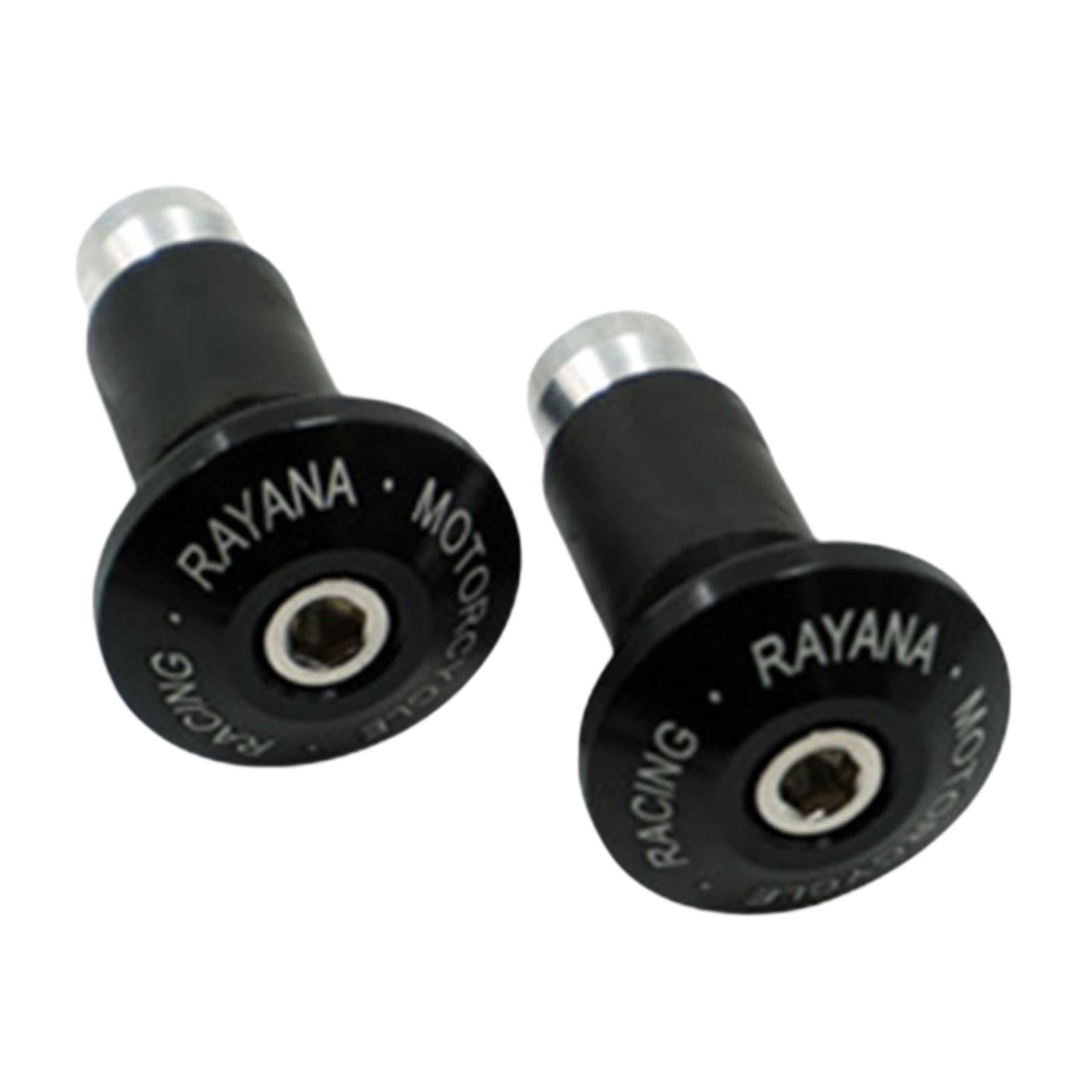 2 Pieces Motorcycle Handlebar Ends Sturdy Spare Part Motorcycle Bar End Cap black