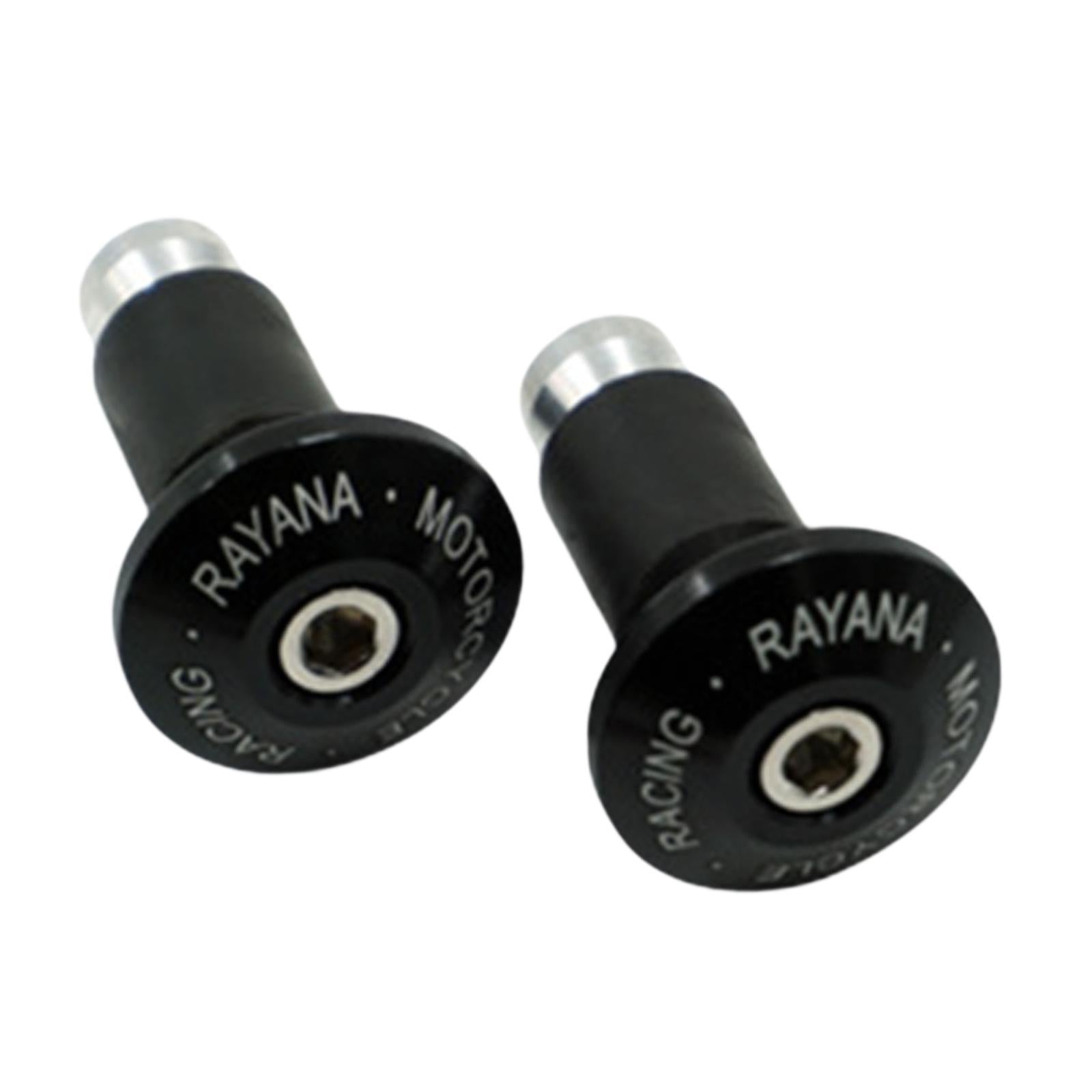 2 Pieces Motorcycle Handlebar Ends Sturdy Spare Part Motorcycle Bar End Cap black