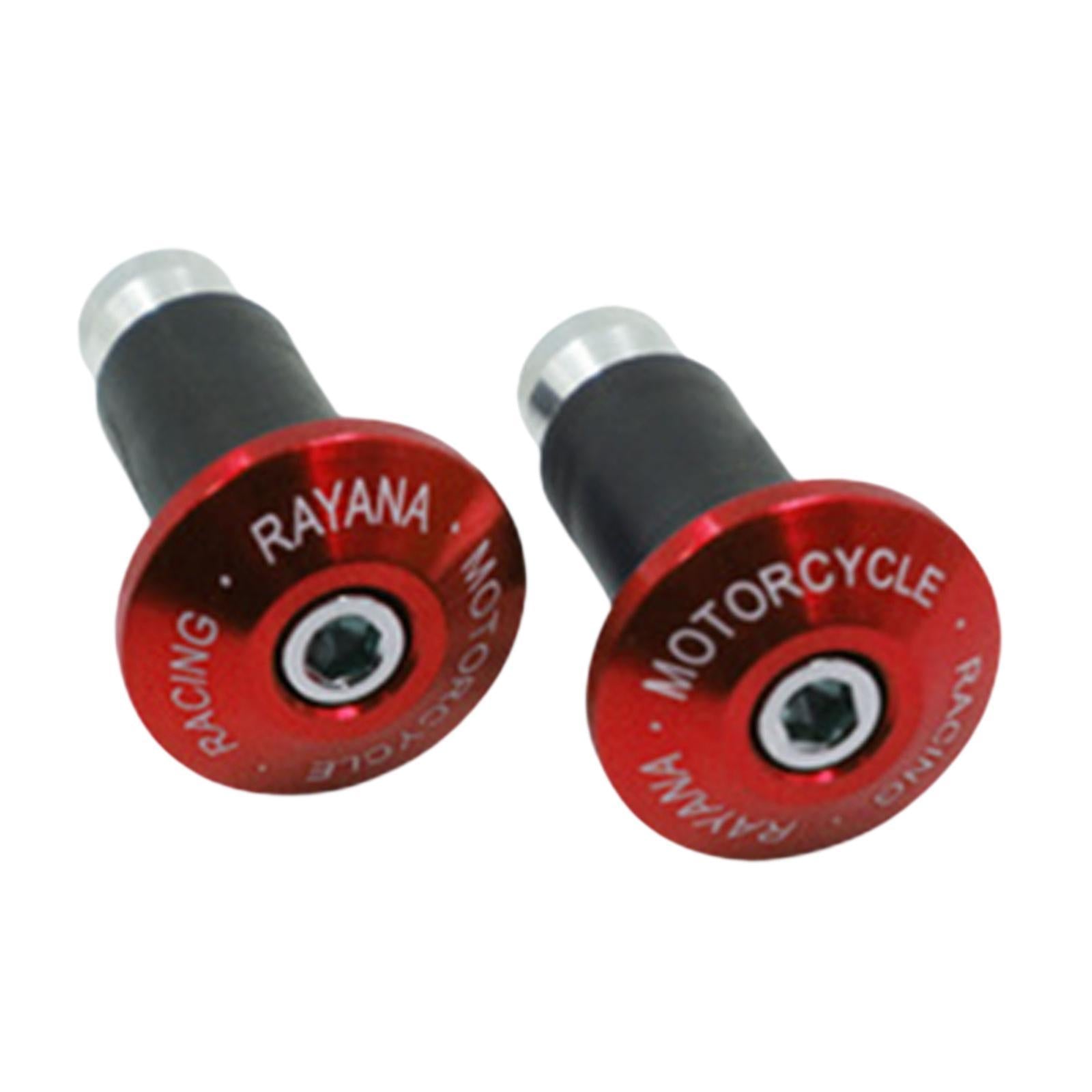 2 Pieces Motorcycle Handlebar Ends Sturdy Spare Part Motorcycle Bar End Cap red